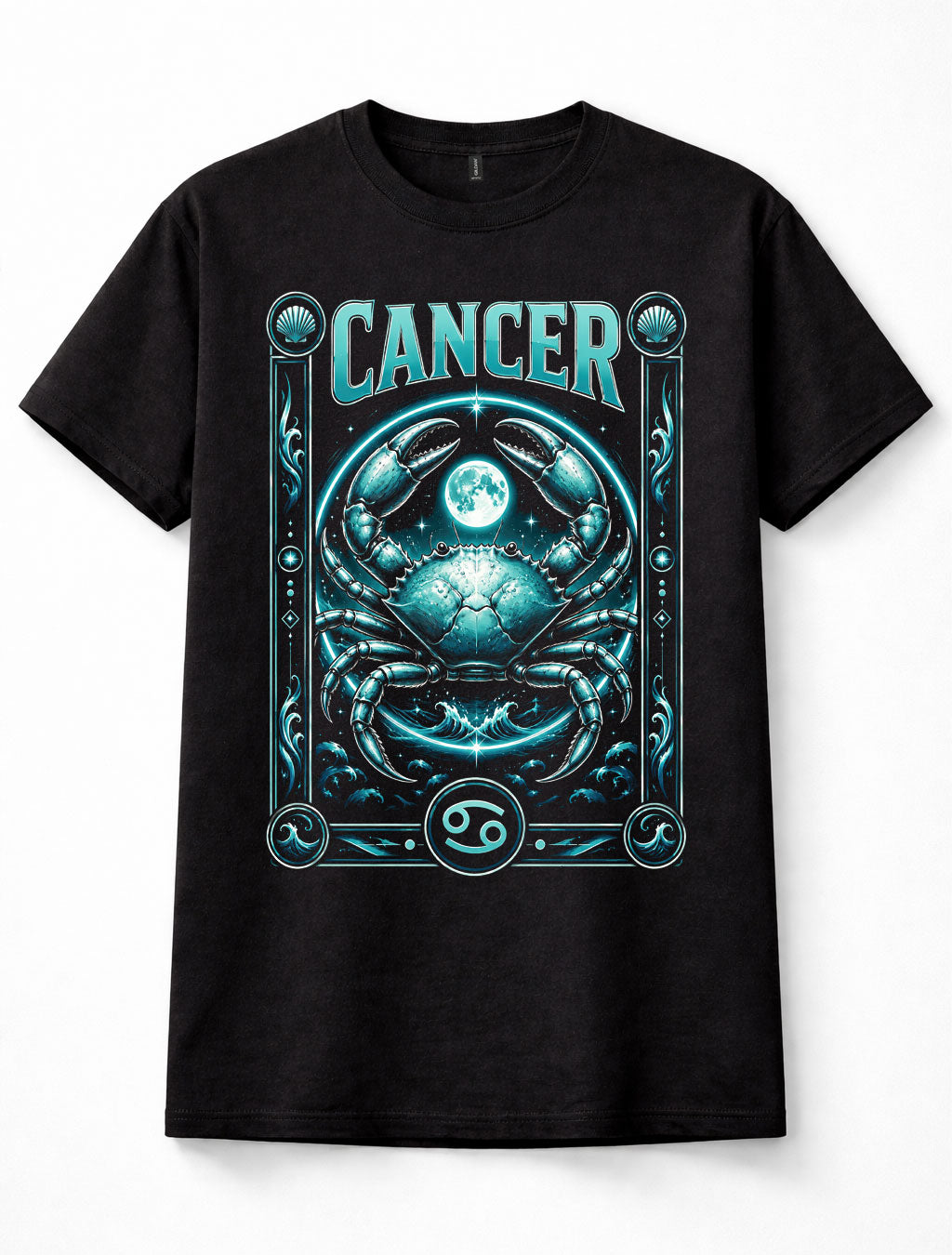 Cancer Zodiac Crab Astrology Star Sign Horoscope Moon Birthday Unisex T-Shirt