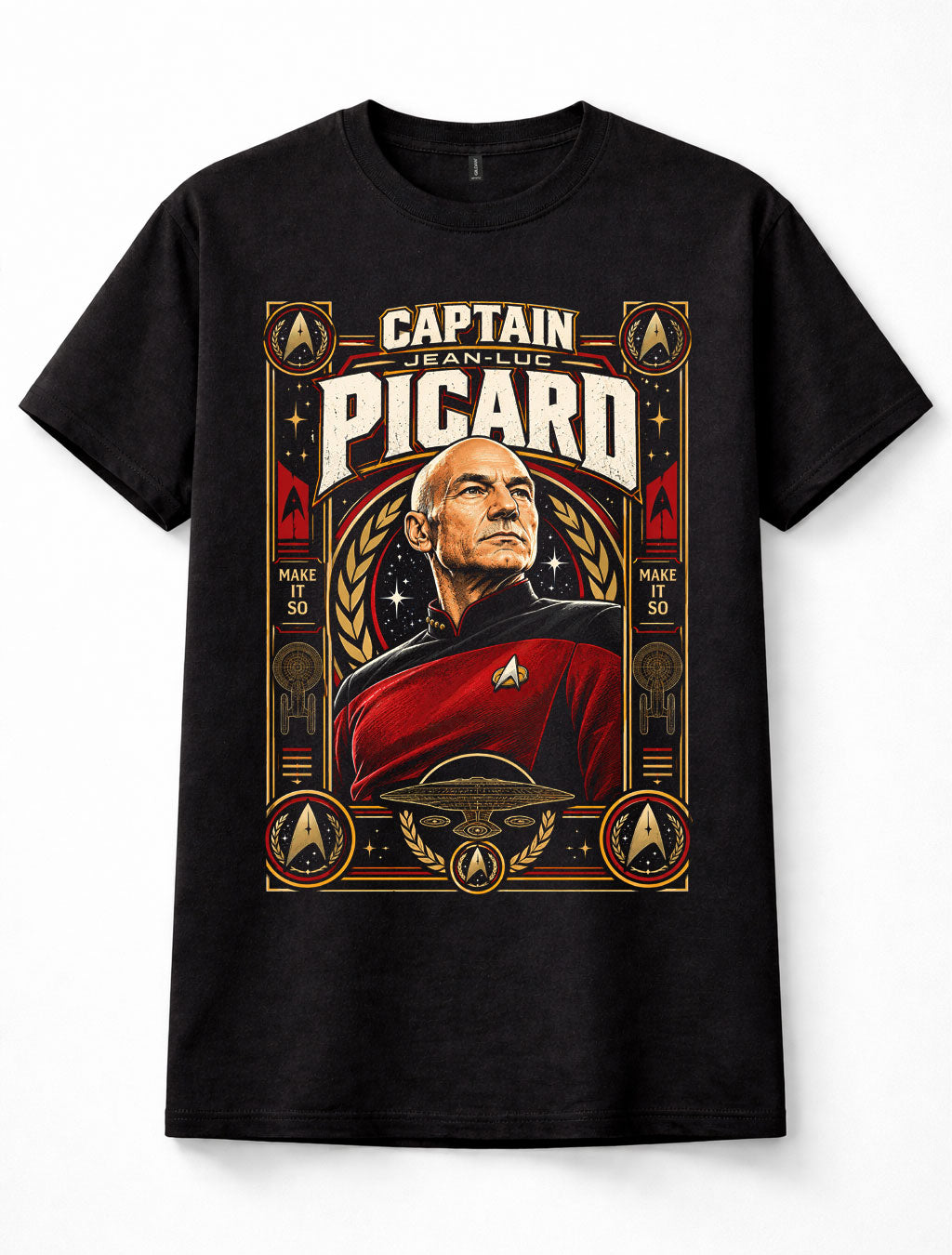 Star Trek Captain Jean-Luc Picard USS Enterprise Unisex T-Shirt