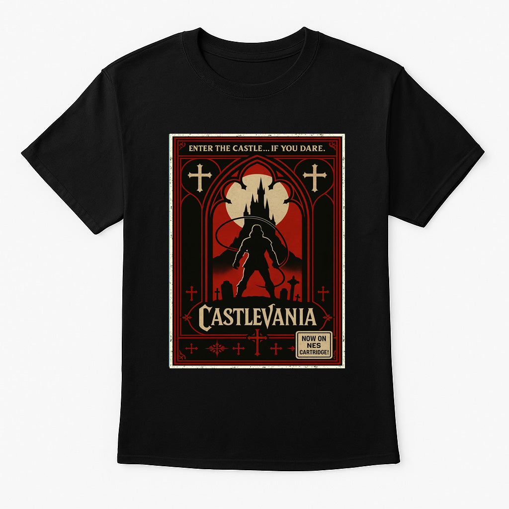 Castlevania Retro Gaming Unisex T-Shirt NES Vampire Hunter Graphic Tee