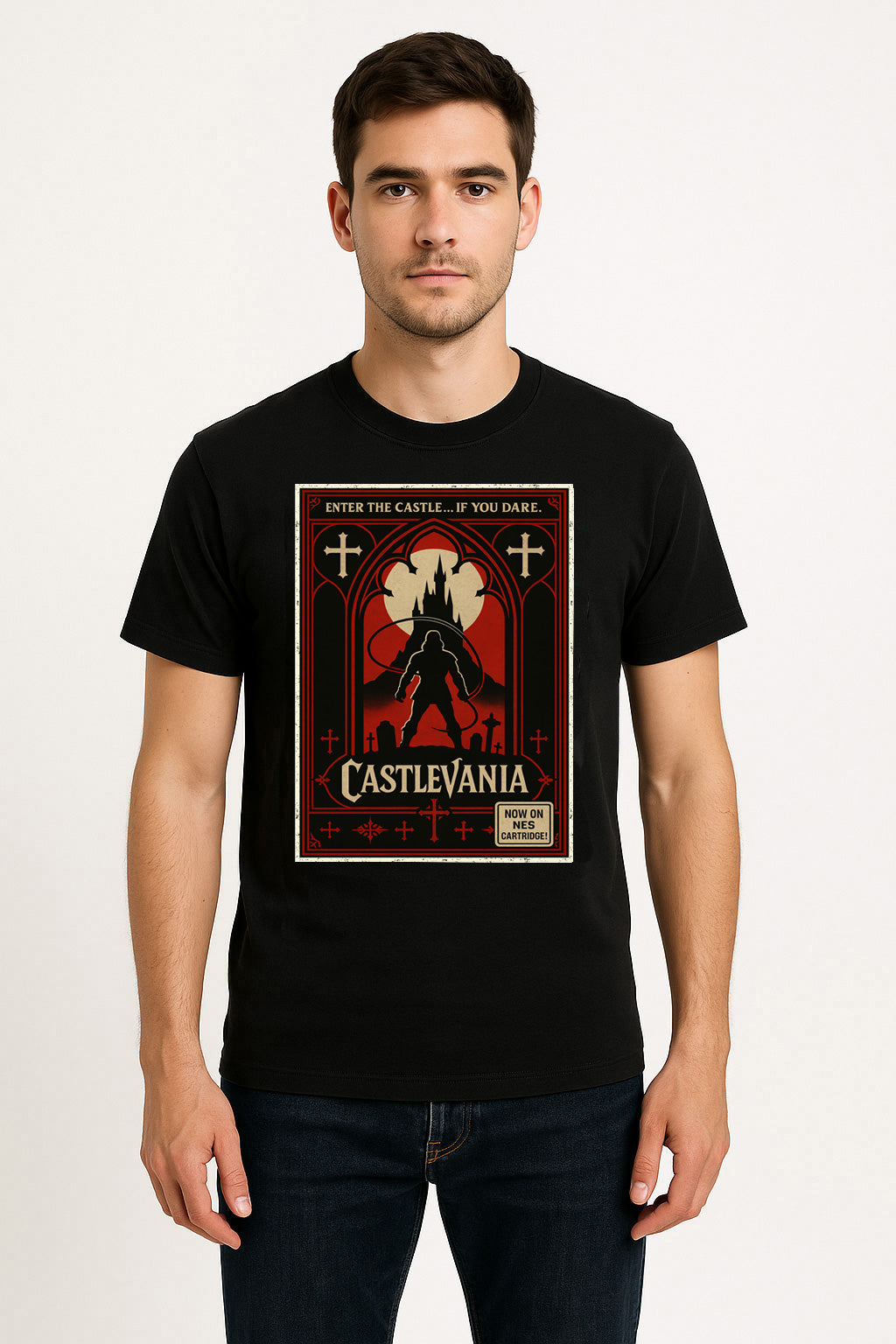 Castlevania Retro Gaming Unisex T-Shirt NES Vampire Hunter Graphic Tee