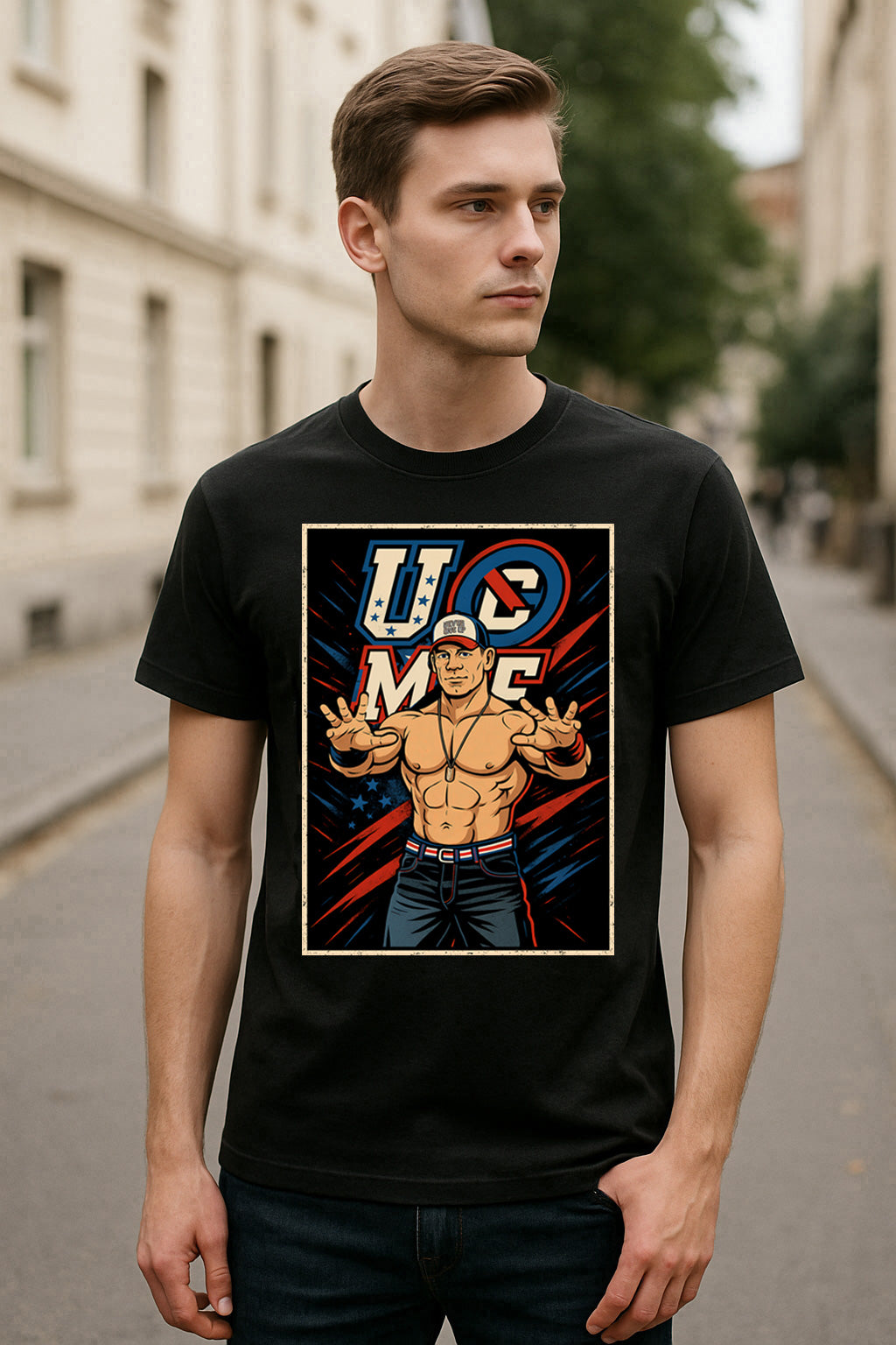 John Cena Hustle Loyalty Respect Retro Wrestling Unisex T-Shirt