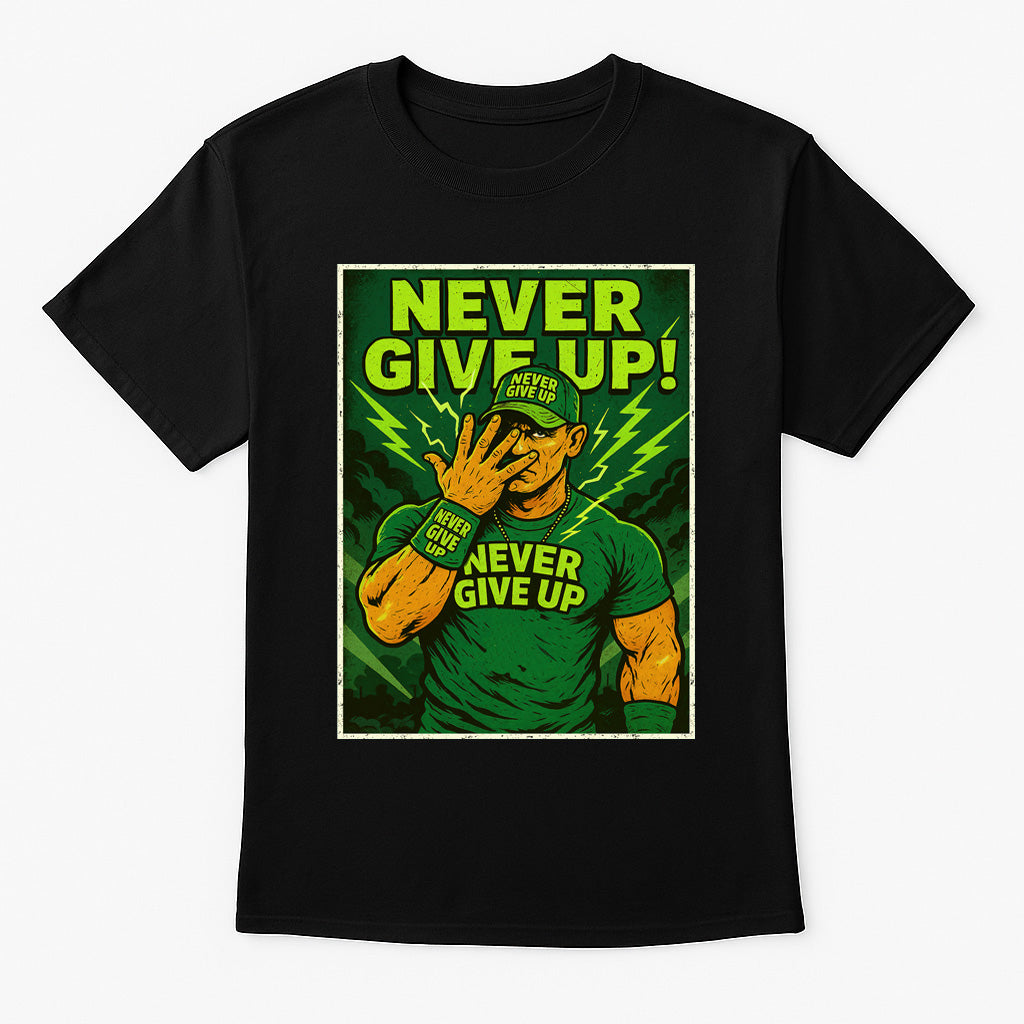 John Cena Never Give Up Motivational Wrestling Unisex T-Shirt