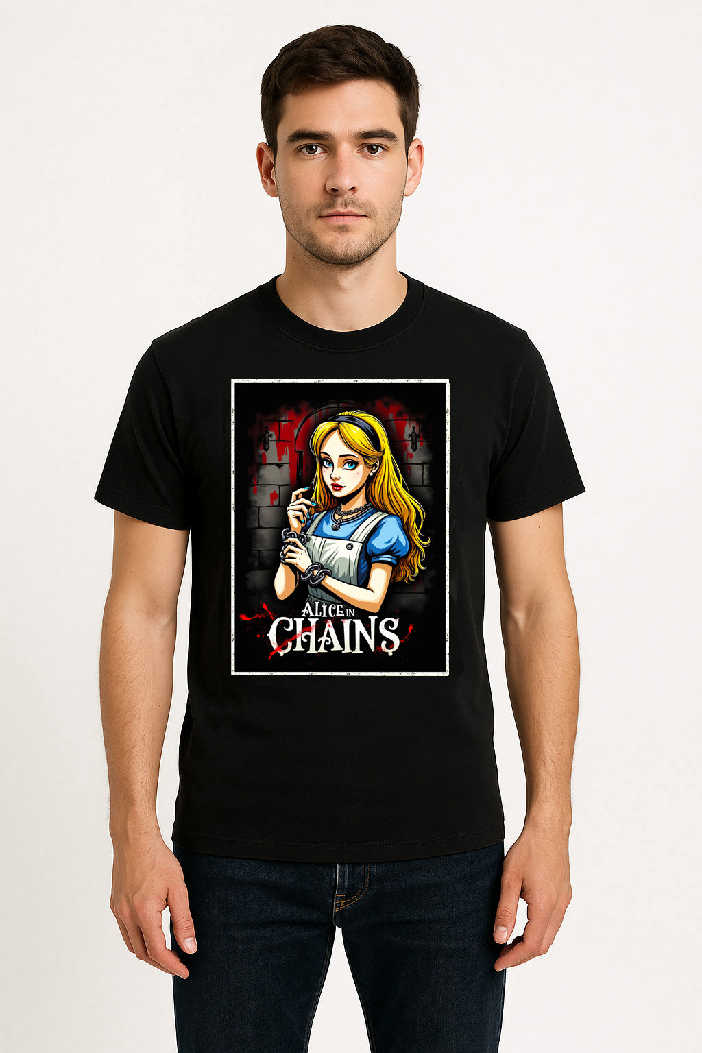 Alice In Chains “Alice in Wonderland” Unisex T-Shirt – Grunge Band Inspired Graphic Tee