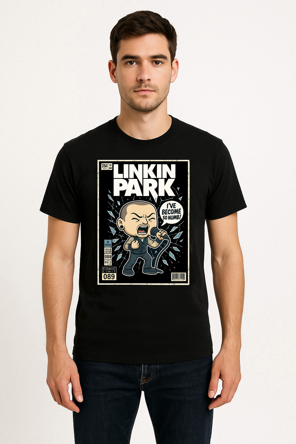 Linkin Park Chester “I’ve Become So Numb” Unisex T-Shirt – Nu Metal Band Comic Edition Graphic Tee