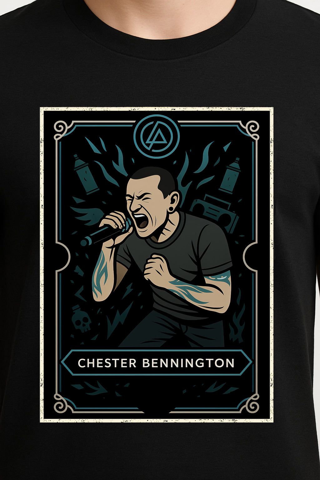 Linkin Park Chester Bennington Unisex T-Shirt – Iconic Rock Vocalist Tribute Legend Tee