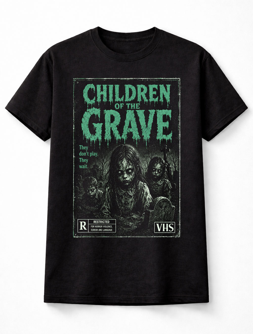 Children of the Grave Horror Movie VHS Gothic Graveyard Unisex T-Shirt