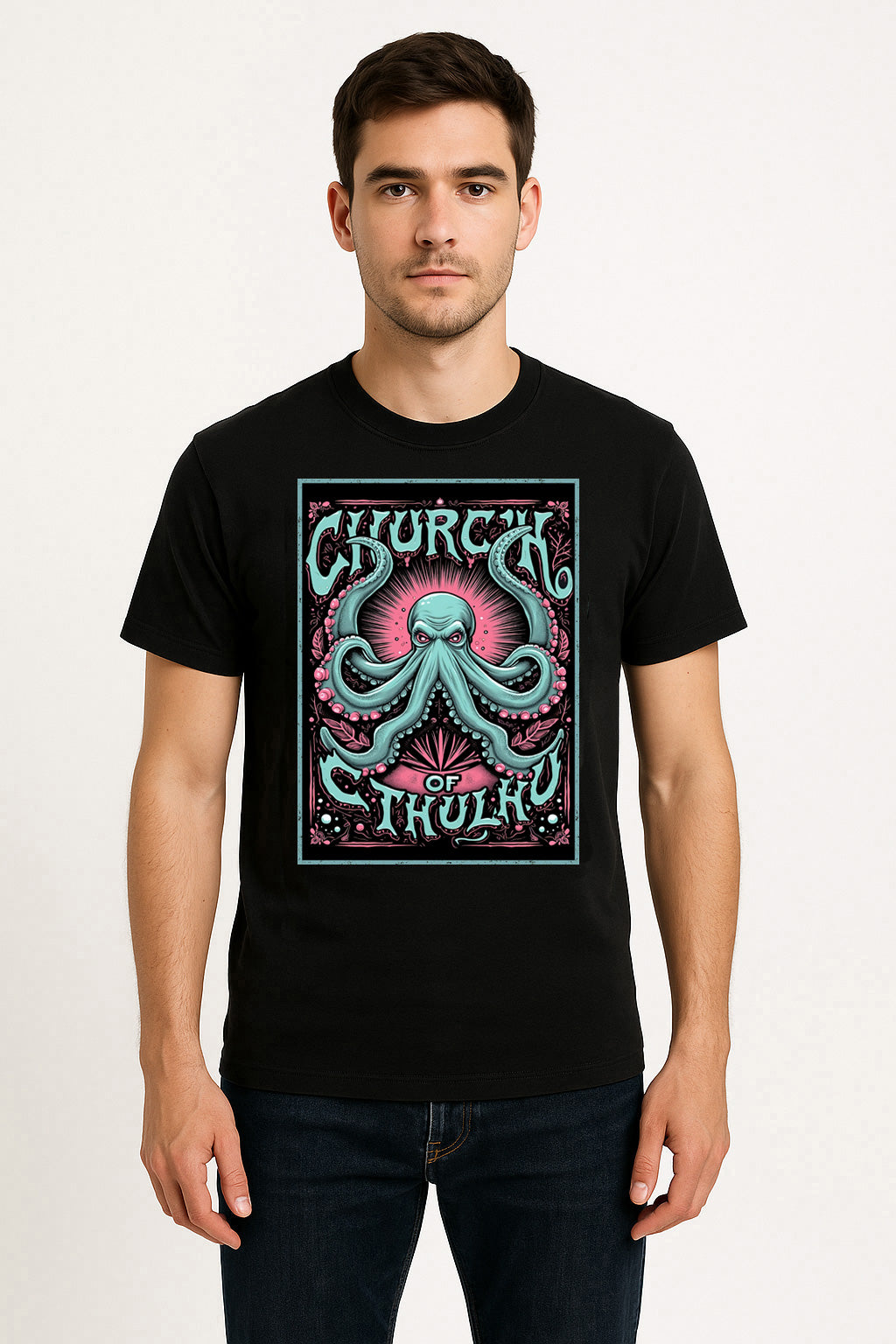 Church of Cthulhu Lovecraft Unisex T-Shirt Eldritch Horror Tee