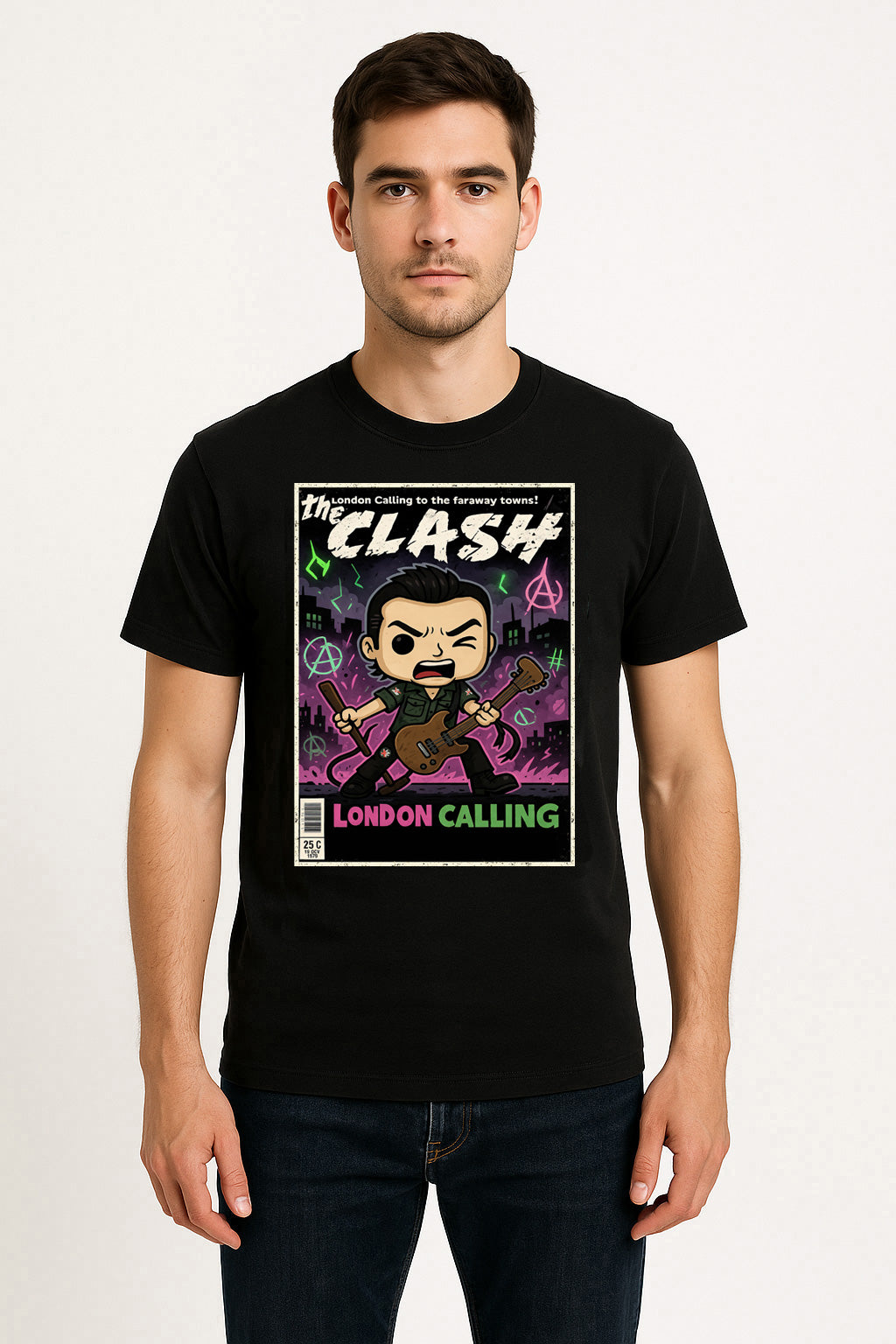 The Clash London Calling Punk Rock Funko Pop Style Unisex T-Shirt