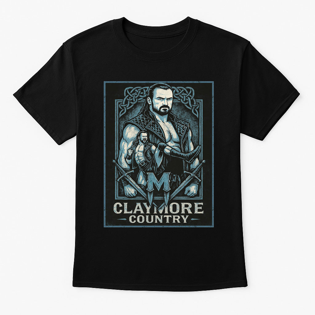 Claymore Country Drew McIntyre Retro Wrestling Unisex T-Shirt