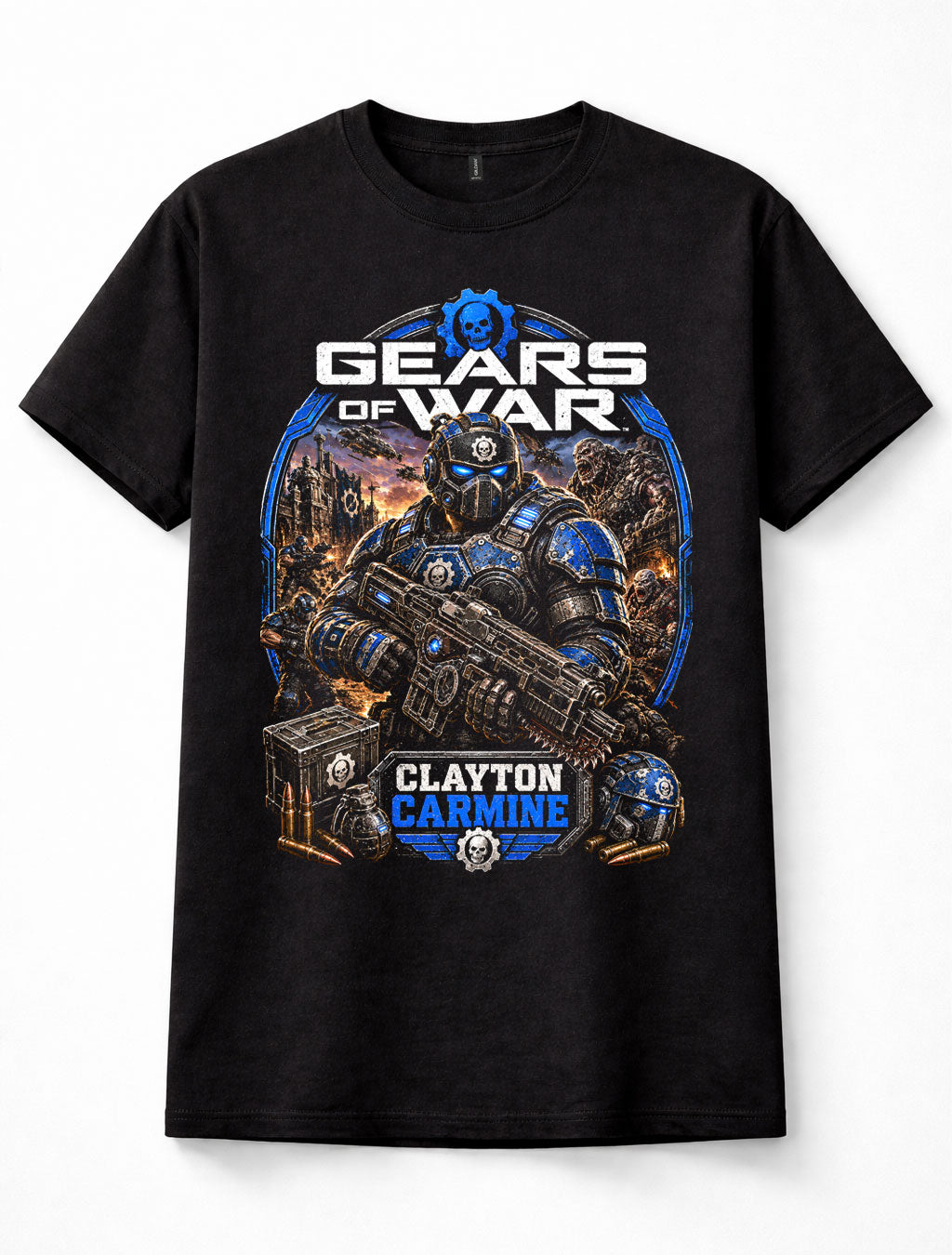 Gears of War Clayton Carmine COG Battle Gaming Xbox Video Game Unisex T-Shirt