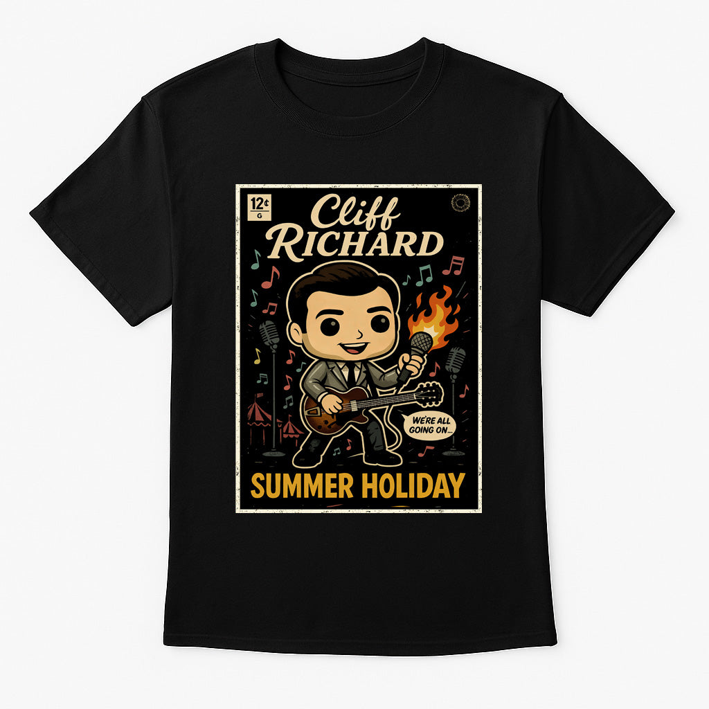 Cliff Richard Summer Holiday Pop Rock Funko Pop Style Unisex T-Shirt