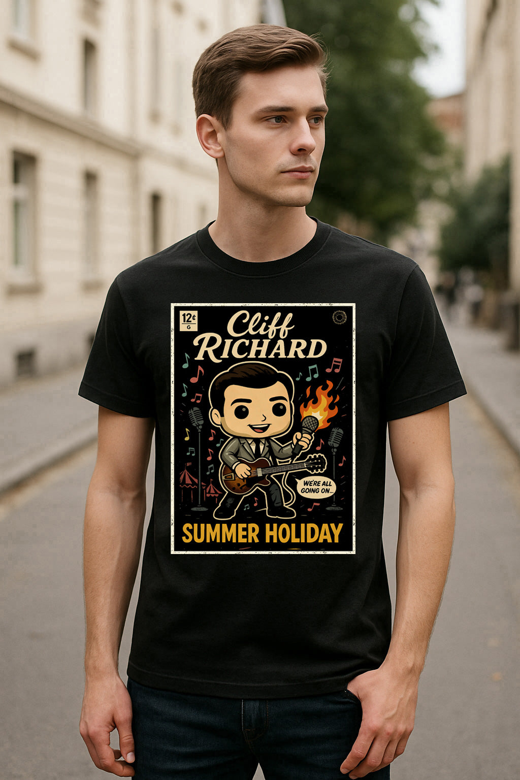 Cliff Richard Summer Holiday Pop Rock Funko Pop Style Unisex T-Shirt