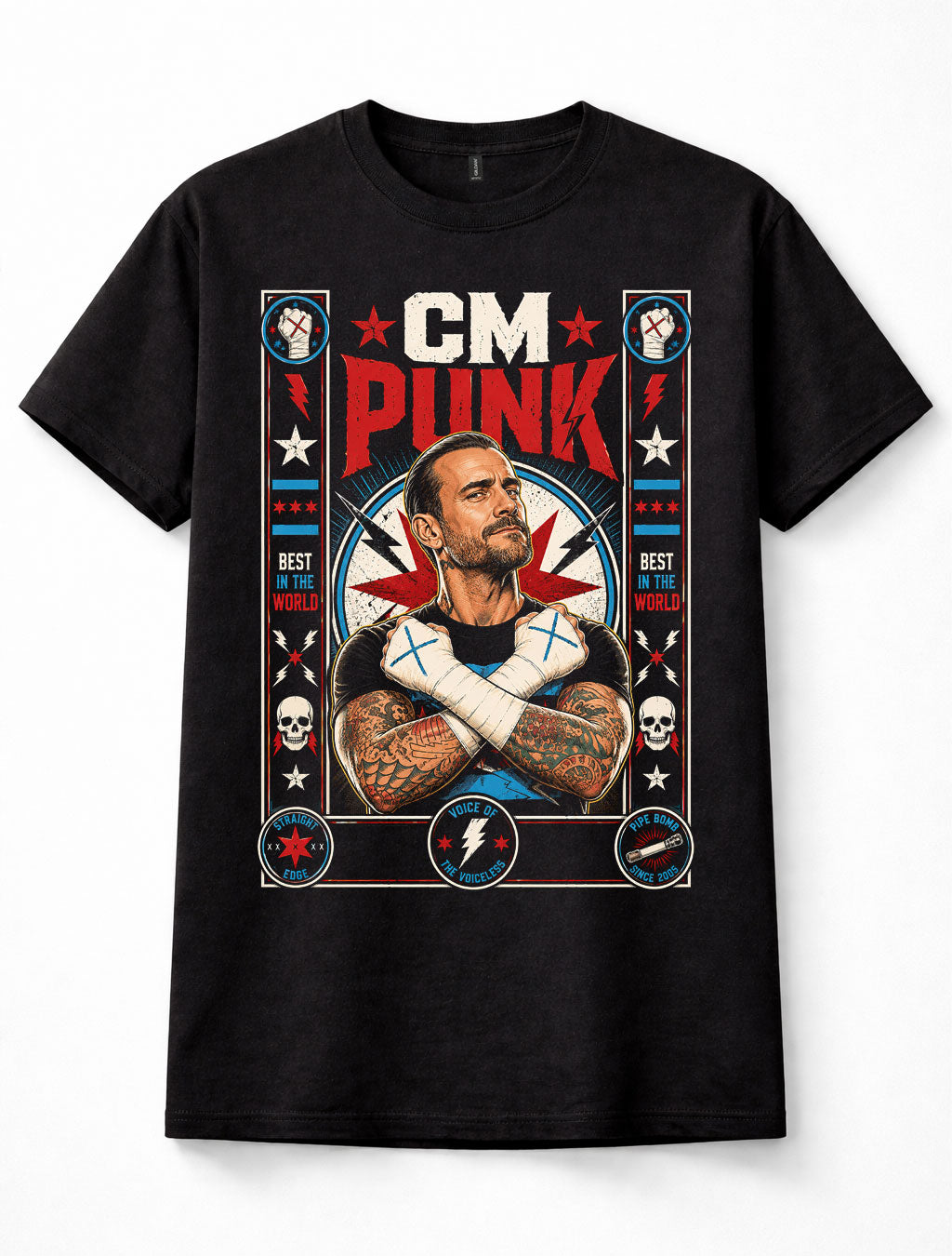 CM Punk WWE Best in the World Wrestling Graphic Unisex T-Shirt