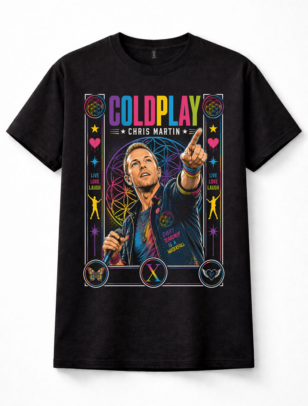 Coldplay Chris Martin Live Concert Pop Rock Music Unisex T-Shirt