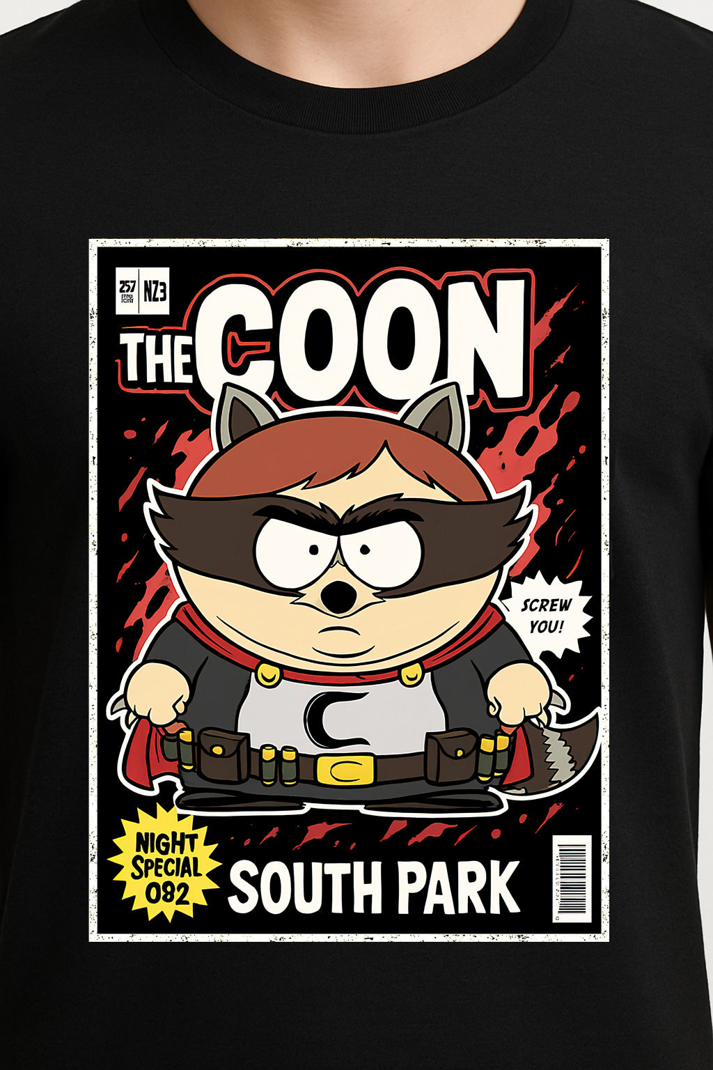 South Park “The Coon” Superhero Comic T-Shirt – Retro Cartman Graphic Tee