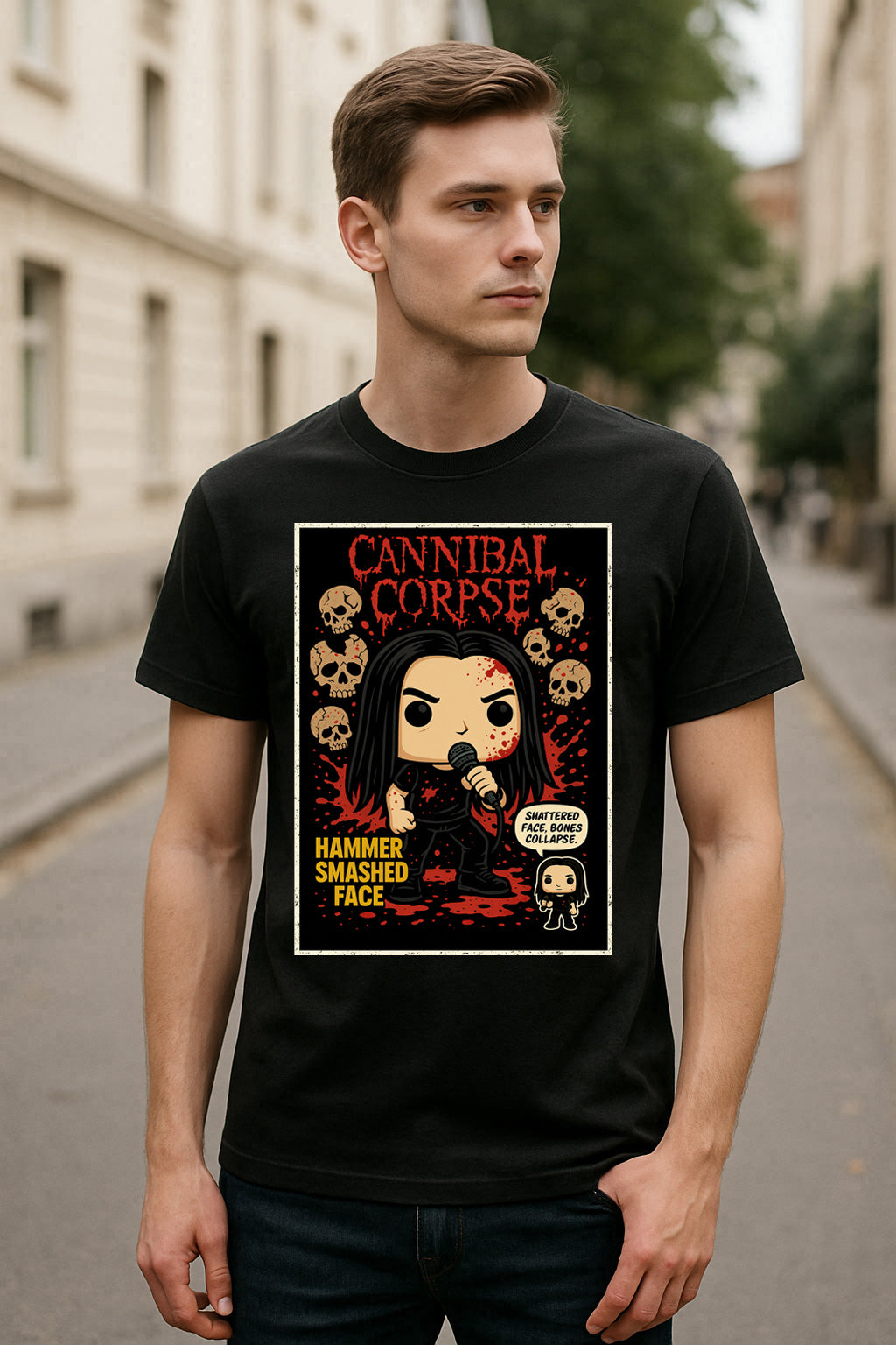 Cannibal Corpse Hammer Smashed Death Metal Funko Pop Style Unisex T-Shirt