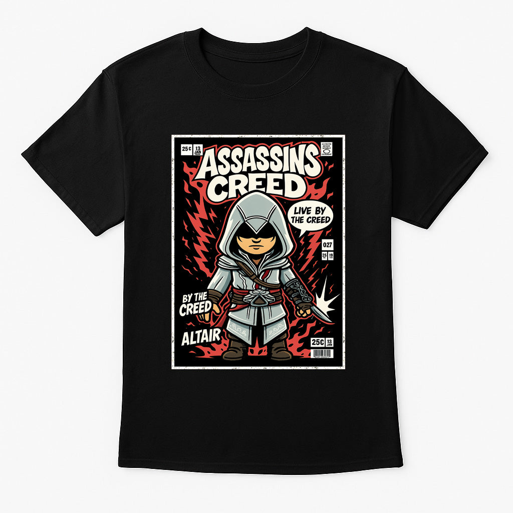 Assassin’s Creed Altair Unisex Comic T-Shirt – Classic Stealth Assassin Legend Tee