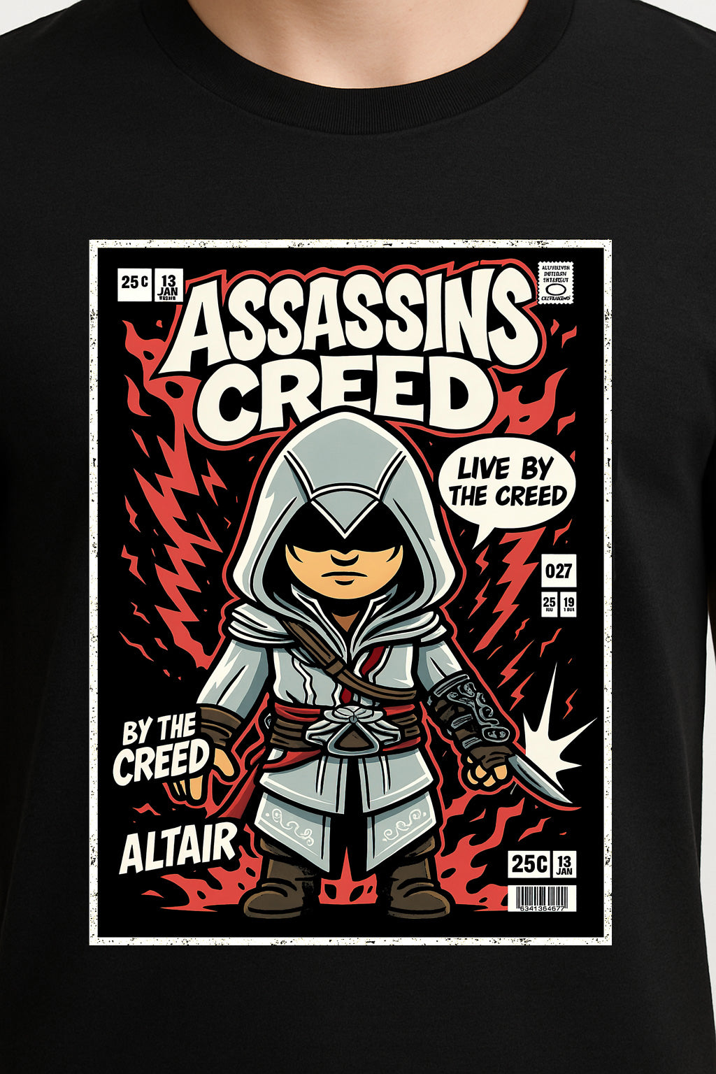 Assassin’s Creed Altair Unisex Comic T-Shirt – Classic Stealth Assassin Legend Tee
