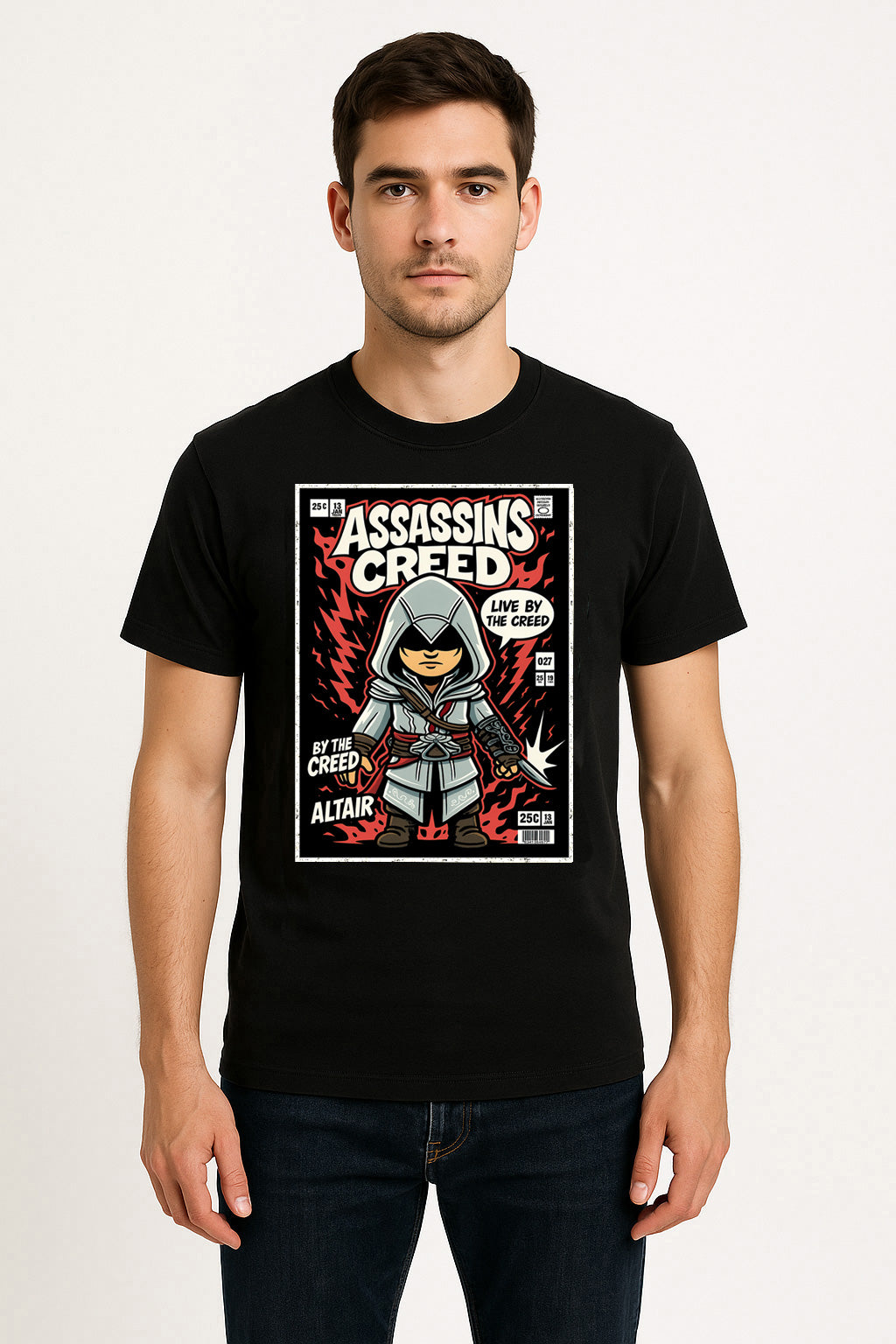 Assassin’s Creed Altair Unisex Comic T-Shirt – Classic Stealth Assassin Legend Tee