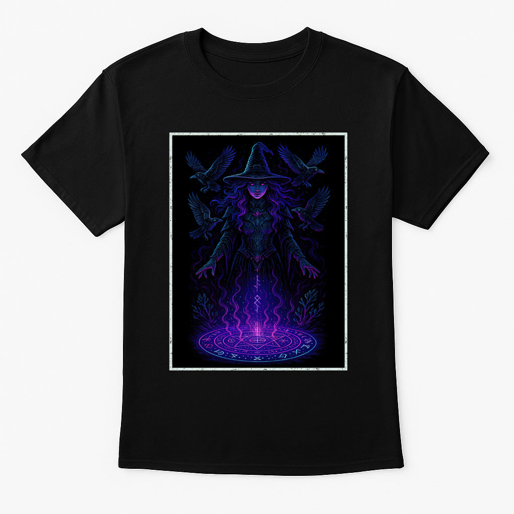 Dark Witch Ritual Unisex T-Shirt Occult Crow Magic Tee