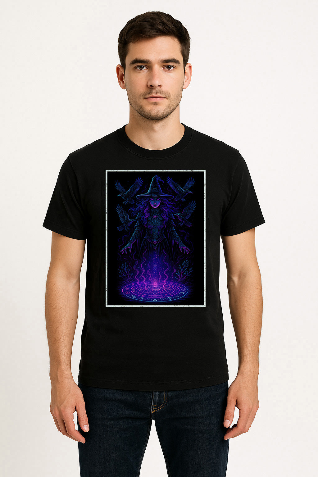 Dark Witch Ritual Unisex T-Shirt Occult Crow Magic Tee