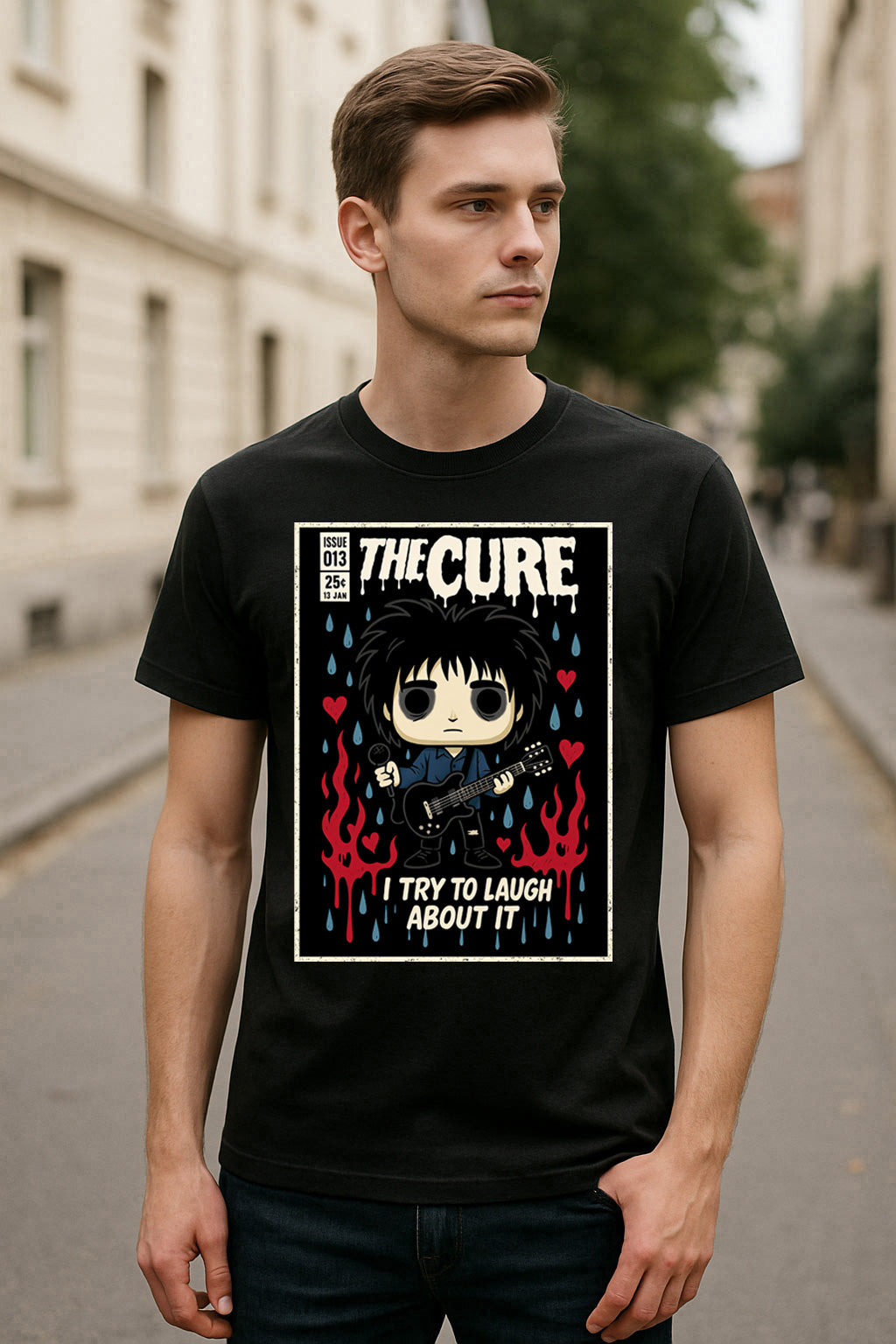 The Cure I Try to Laugh Goth Rock Funko Pop Style Unisex T-Shirt