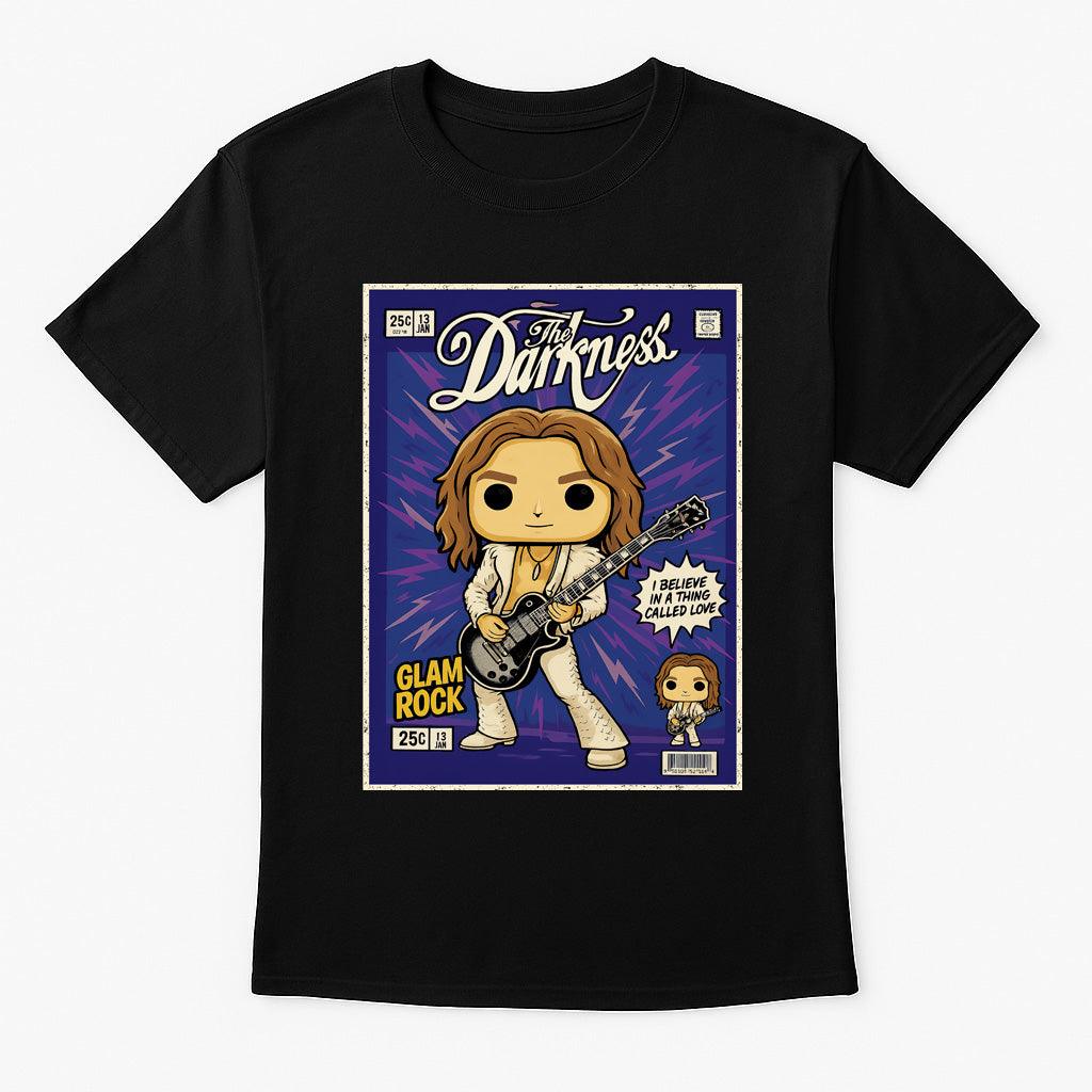 The Darkness I Believe in a Thing Called Love Glam Rock Funko Pop Style Unisex T-Shirt