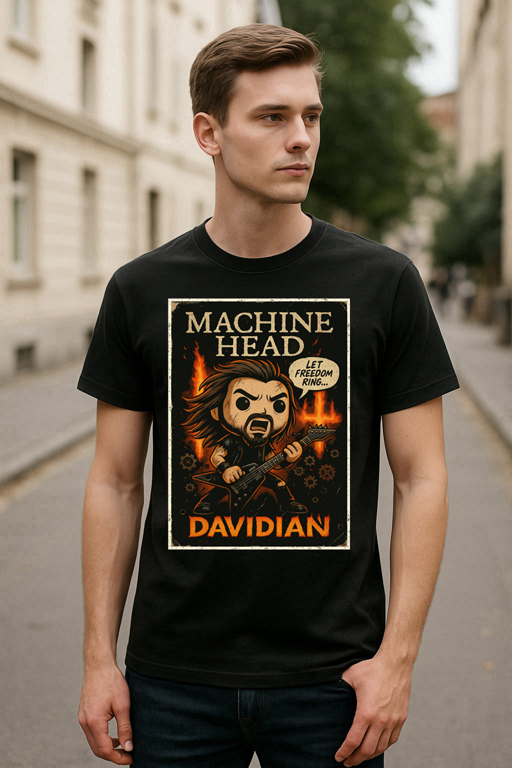 Machine Head Davidian Groove Metal Funko Pop Style Unisex T-Shirt
