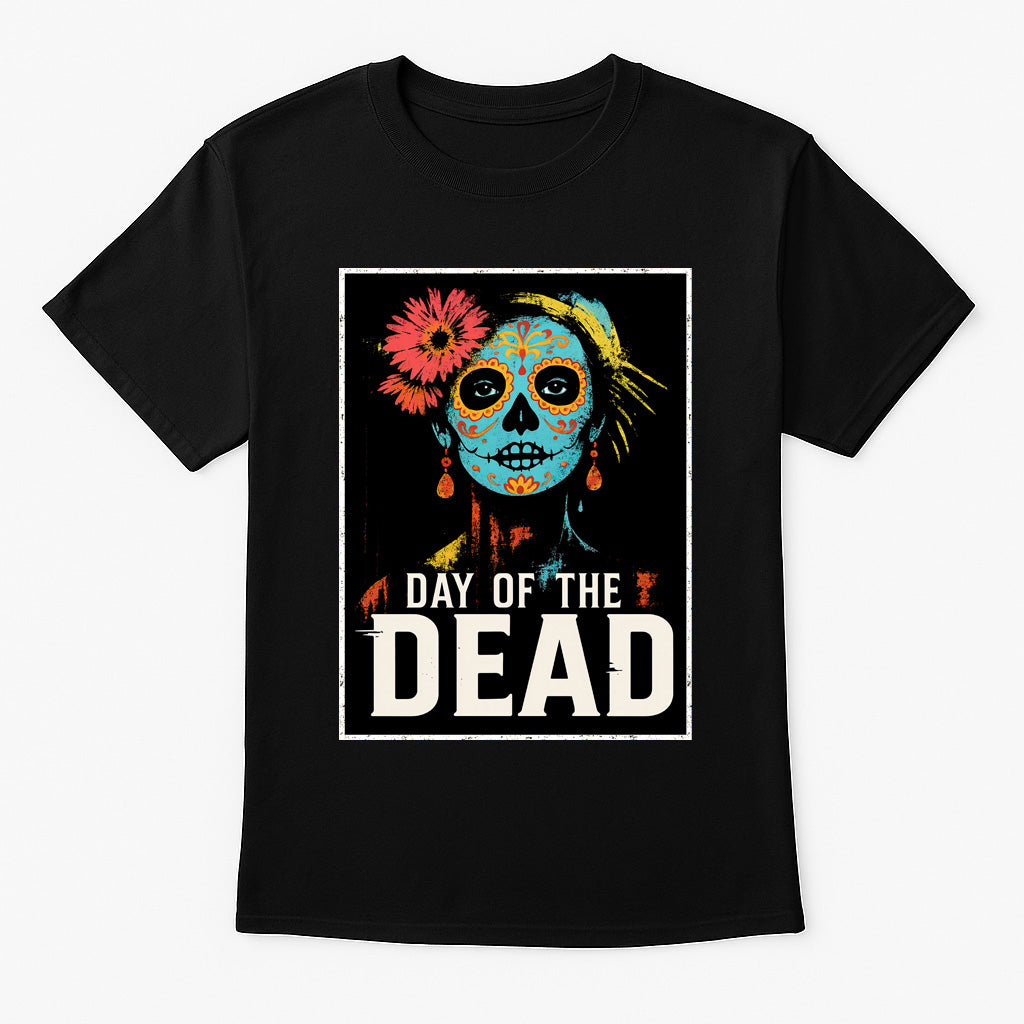 Day of the Dead Unisex T-Shirt – Calavera Sugar Skull Día de los Muertos Graphic Tee