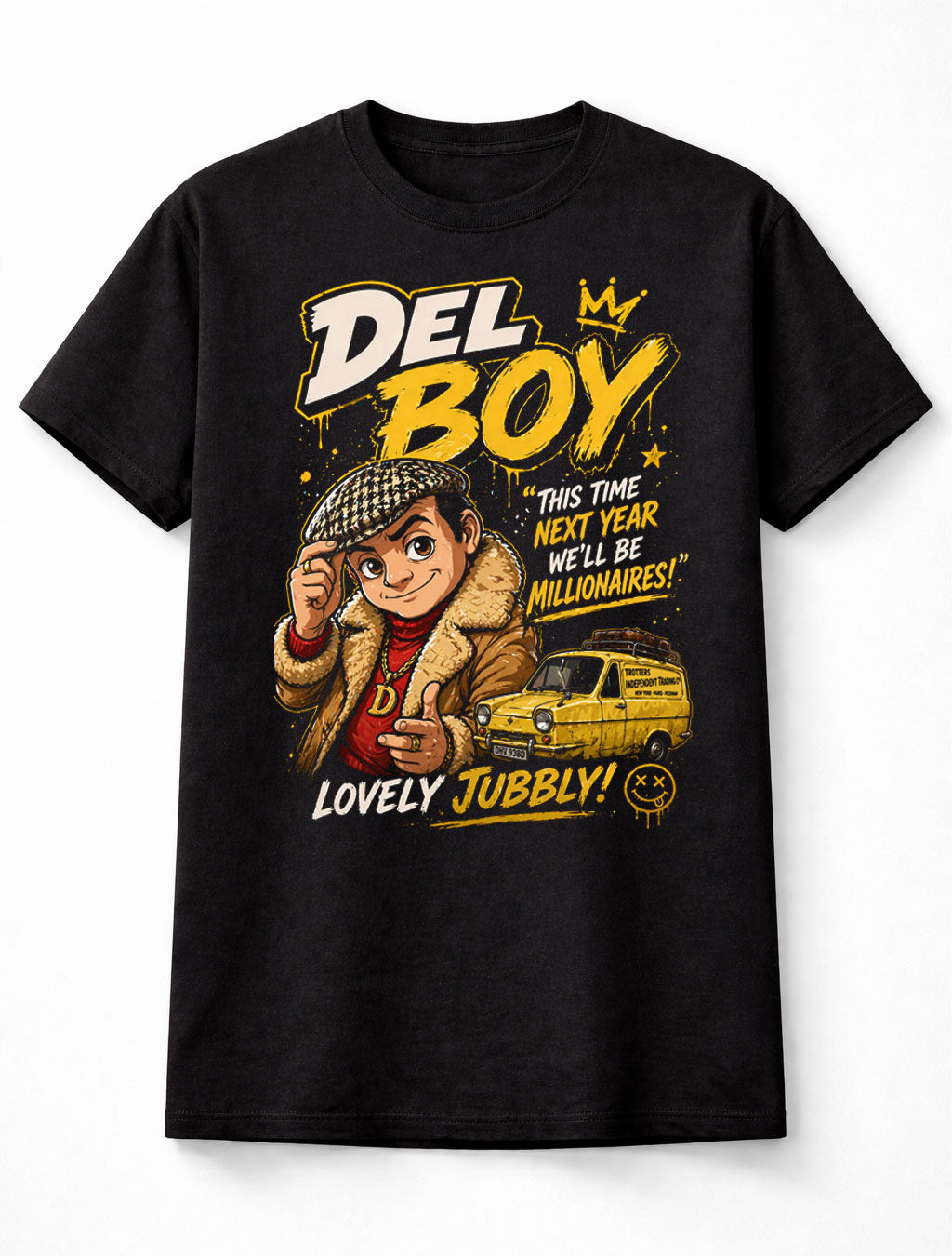 Del Boy Only Fools and Horses Derek Trotter Graphic Tee British Comedy Shirt Unisex Adults & Kids T-Shirt
