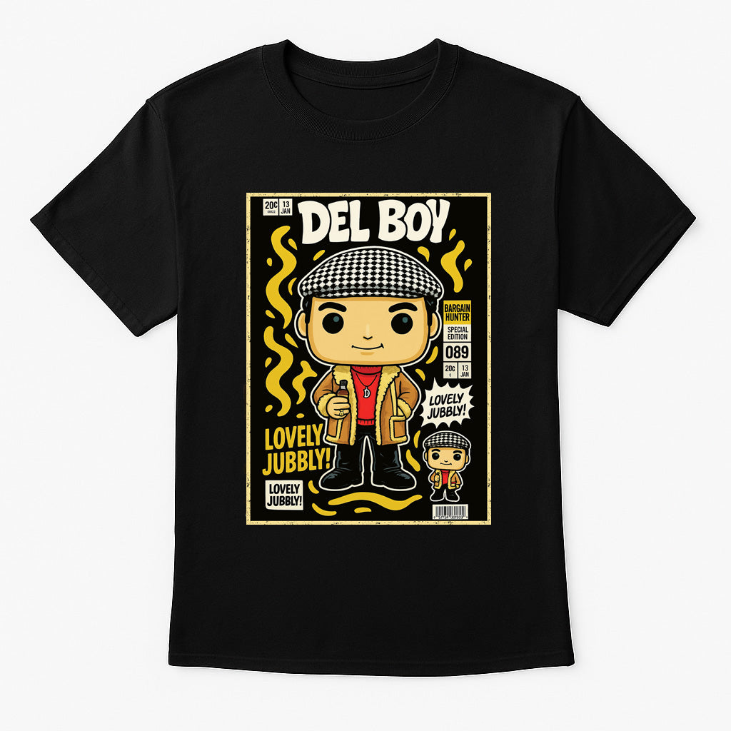 Del Boy “Lovely Jubbly” T-Shirt – Only Fools and Horses Retro Cartoon Tee