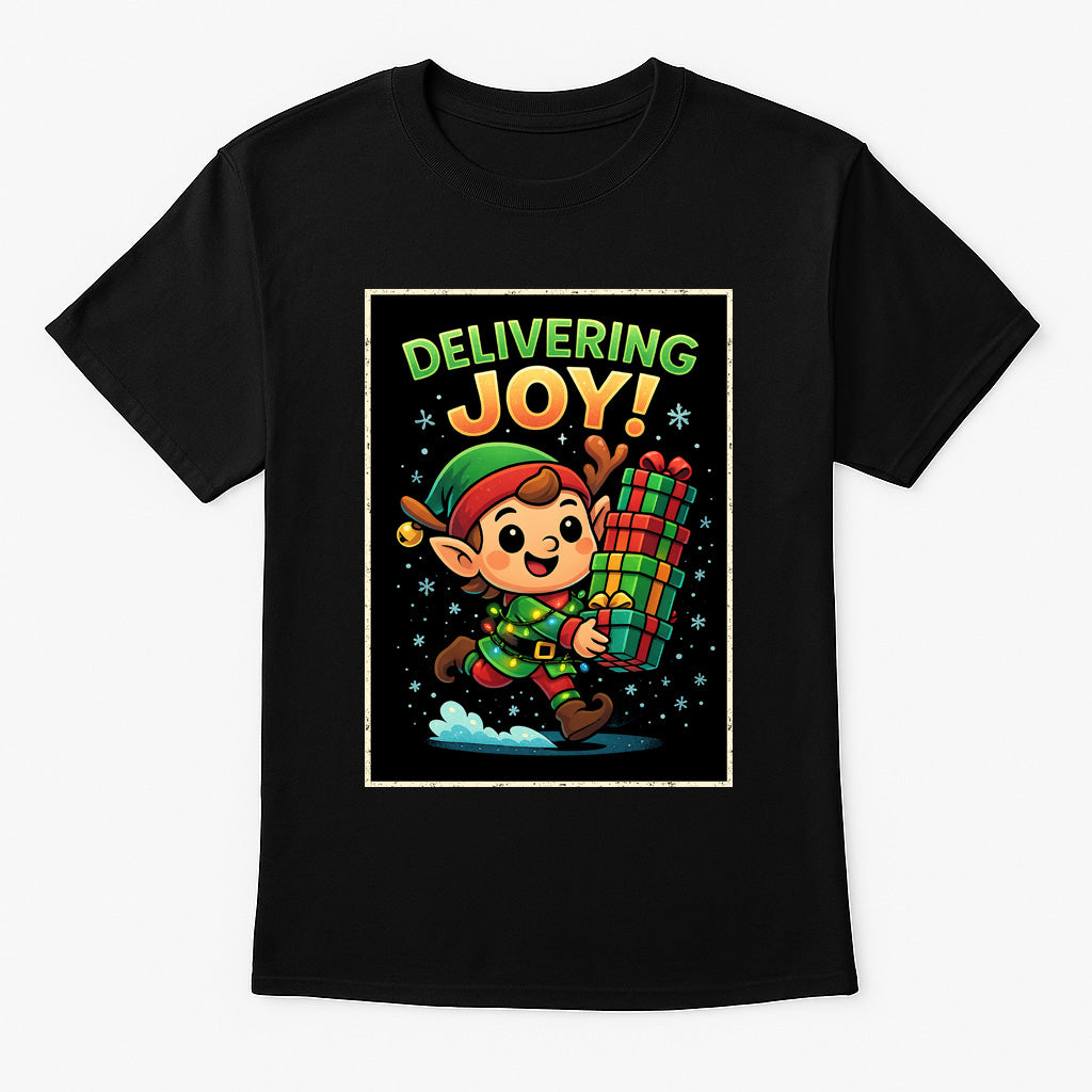 Delivering Joy Christmas Elf Unisex Christmas T-Shirt or Hoodie