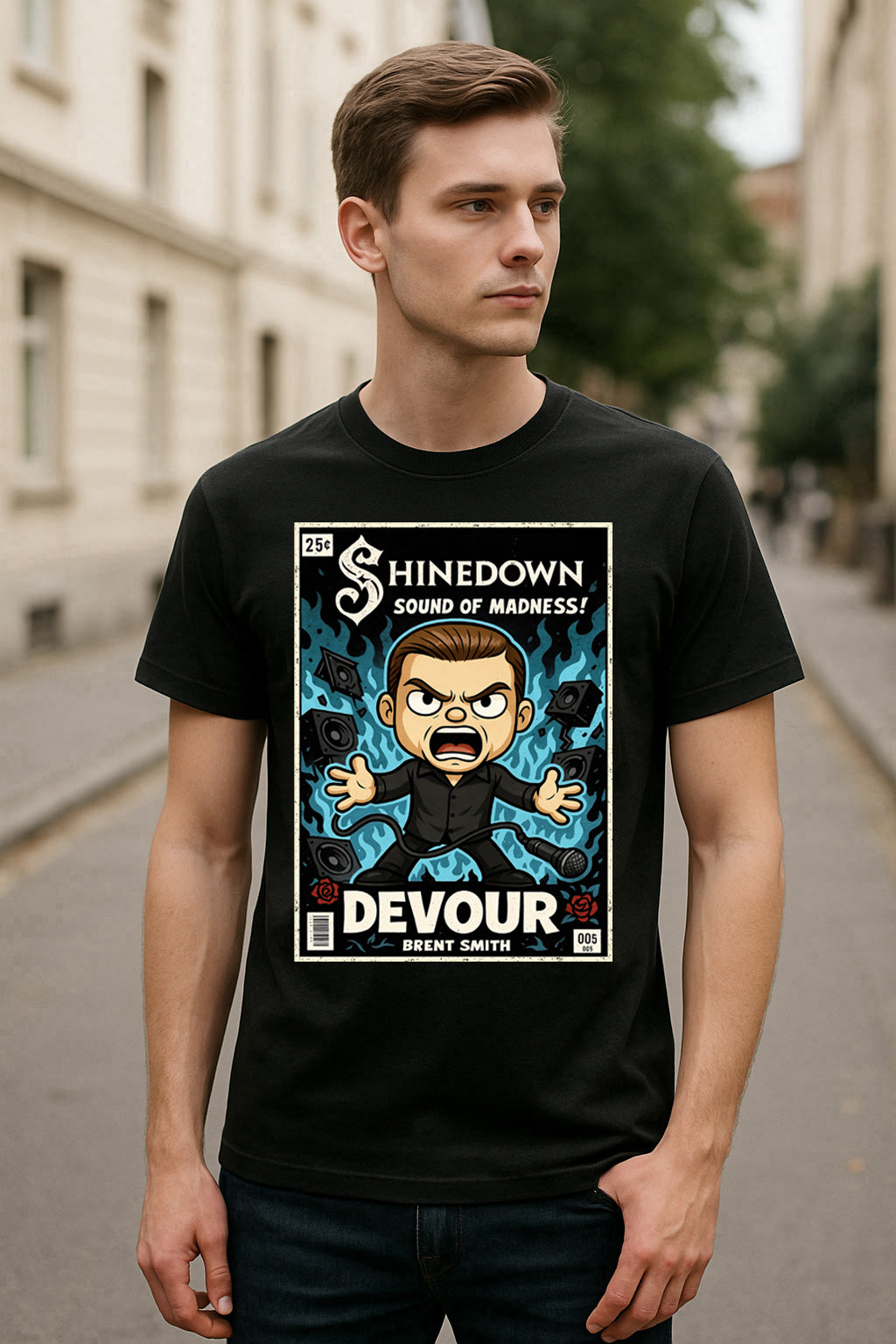 Shinedown Devour Hard Rock Funko Pop Style Unisex T-Shirt