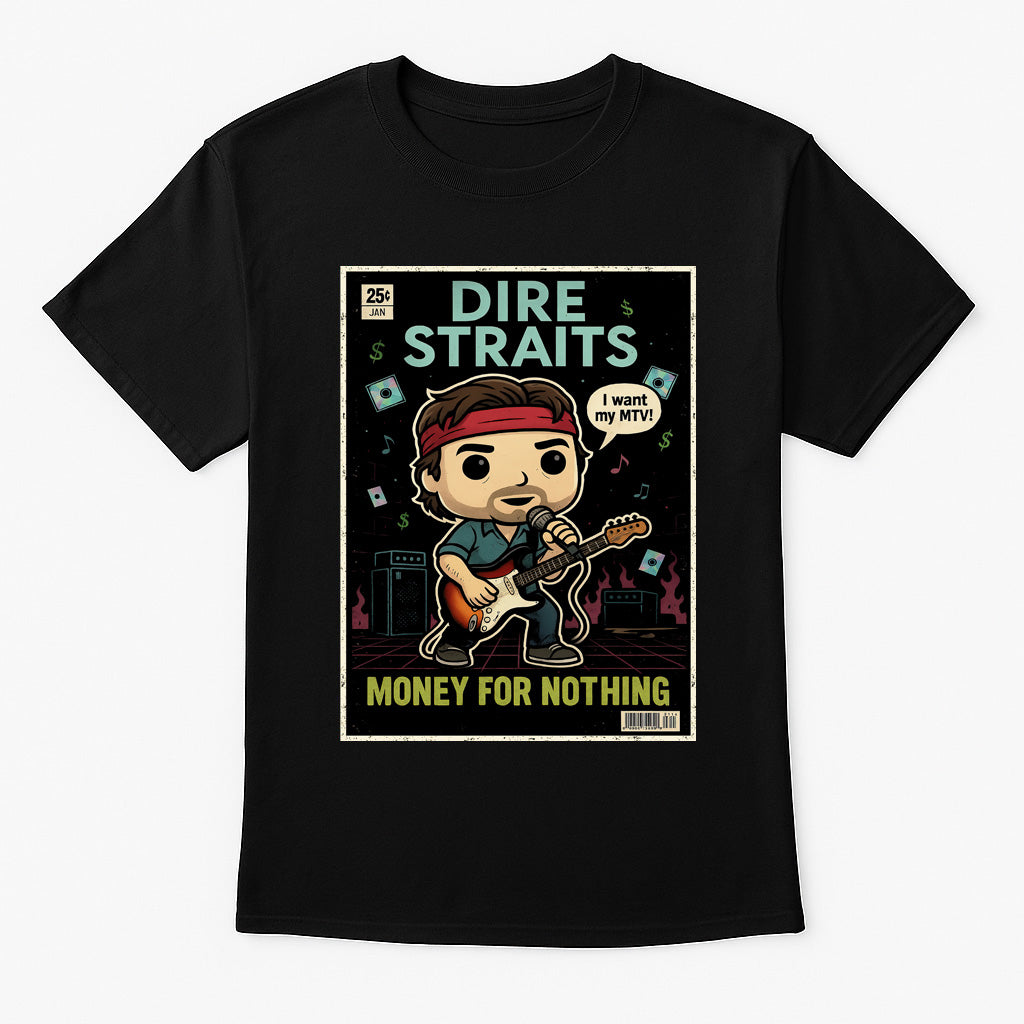 Dire Straits Sultans of Swing MTV Classic Rock Funko Pop Style Unisex T-Shirt