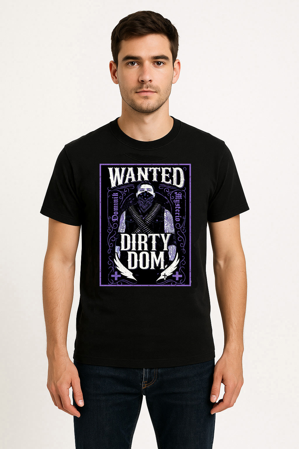 Dirty Dom Wanted Retro Wrestling Judgement Day Unisex T-Shirt Outlaw Heel