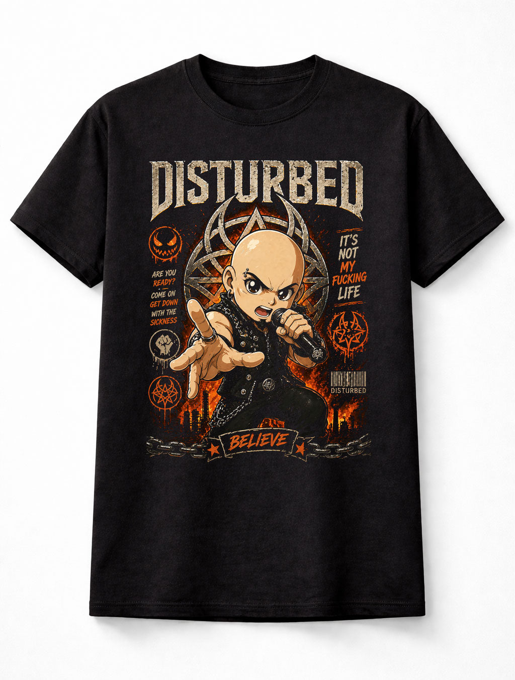 Disturbed Believe Down With The Sickness Metal Band Graphic Unisex T-Shirt
