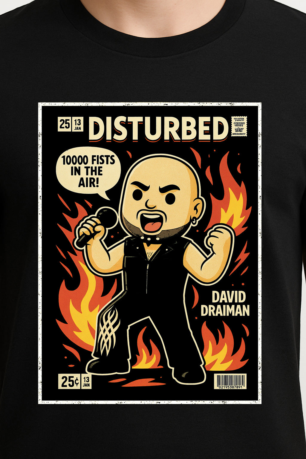 Disturbed “10,000 Fists” Unisex T-Shirt – Heavy Metal Band Arena Rock Anthem Graphic Tee