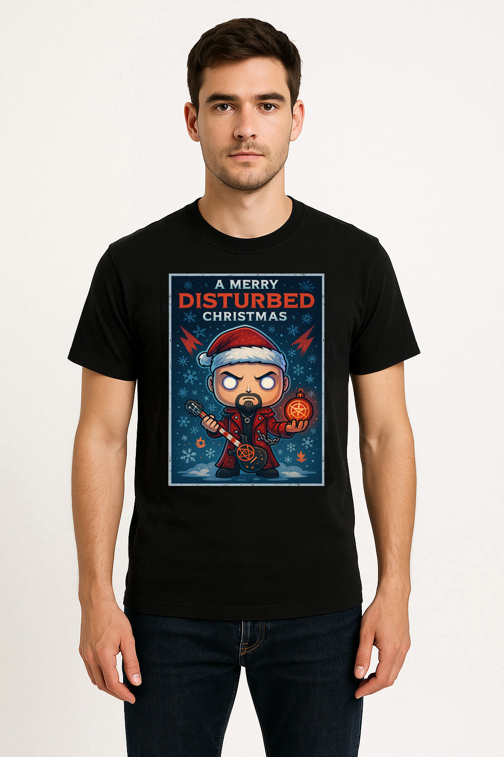 Disturbed Merry Christmas Metal Unisex Christmas T-Shirt or Hoodie