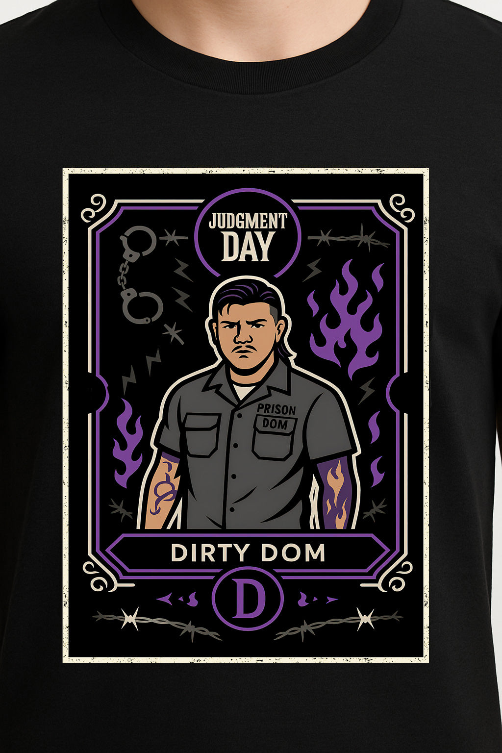 Dirty Dom Judgment Day Prison Dom WWE Unisex T-Shirt Retro Wrestling Tee
