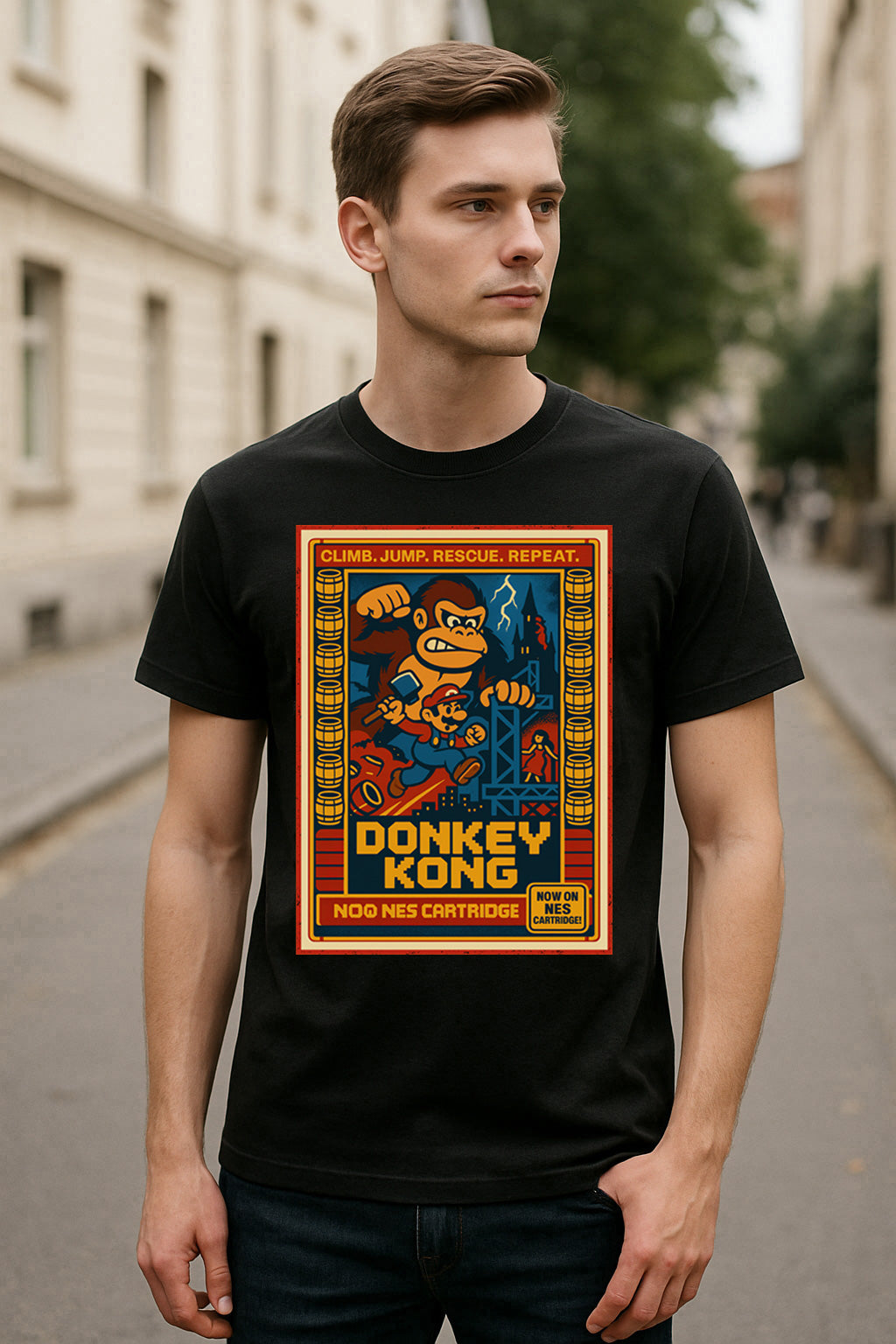 Donkey Kong Retro Gaming Unisex T-Shirt Classic Arcade NES Graphic Tee