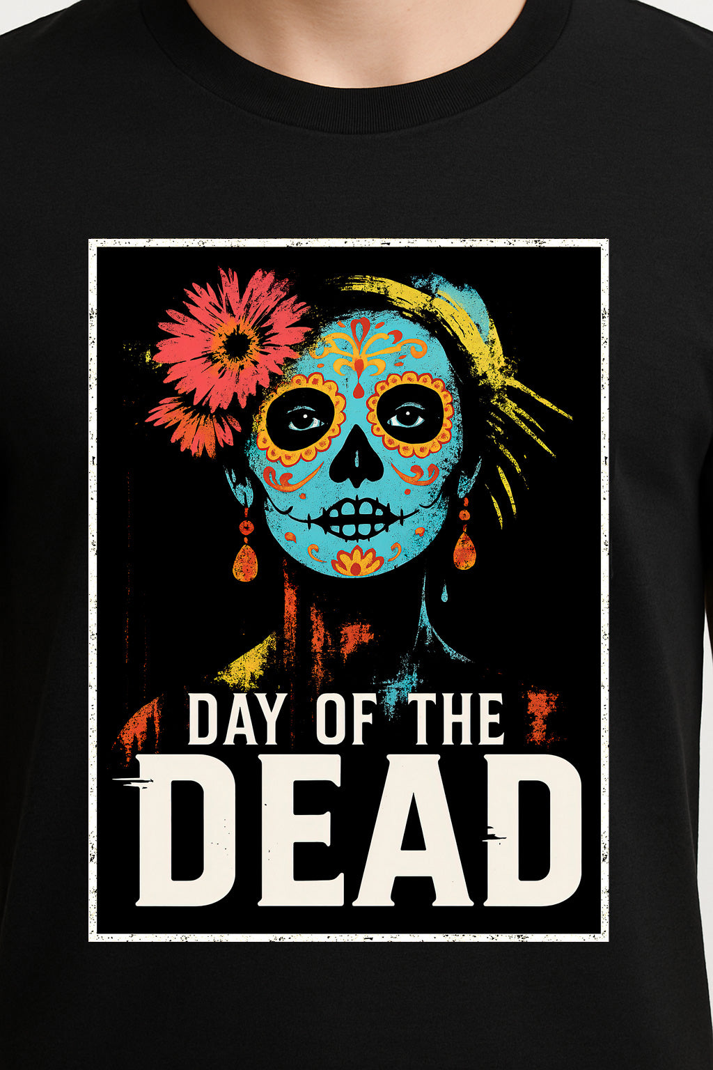 Day of the Dead Unisex T-Shirt – Calavera Sugar Skull Día de los Muertos Graphic Tee