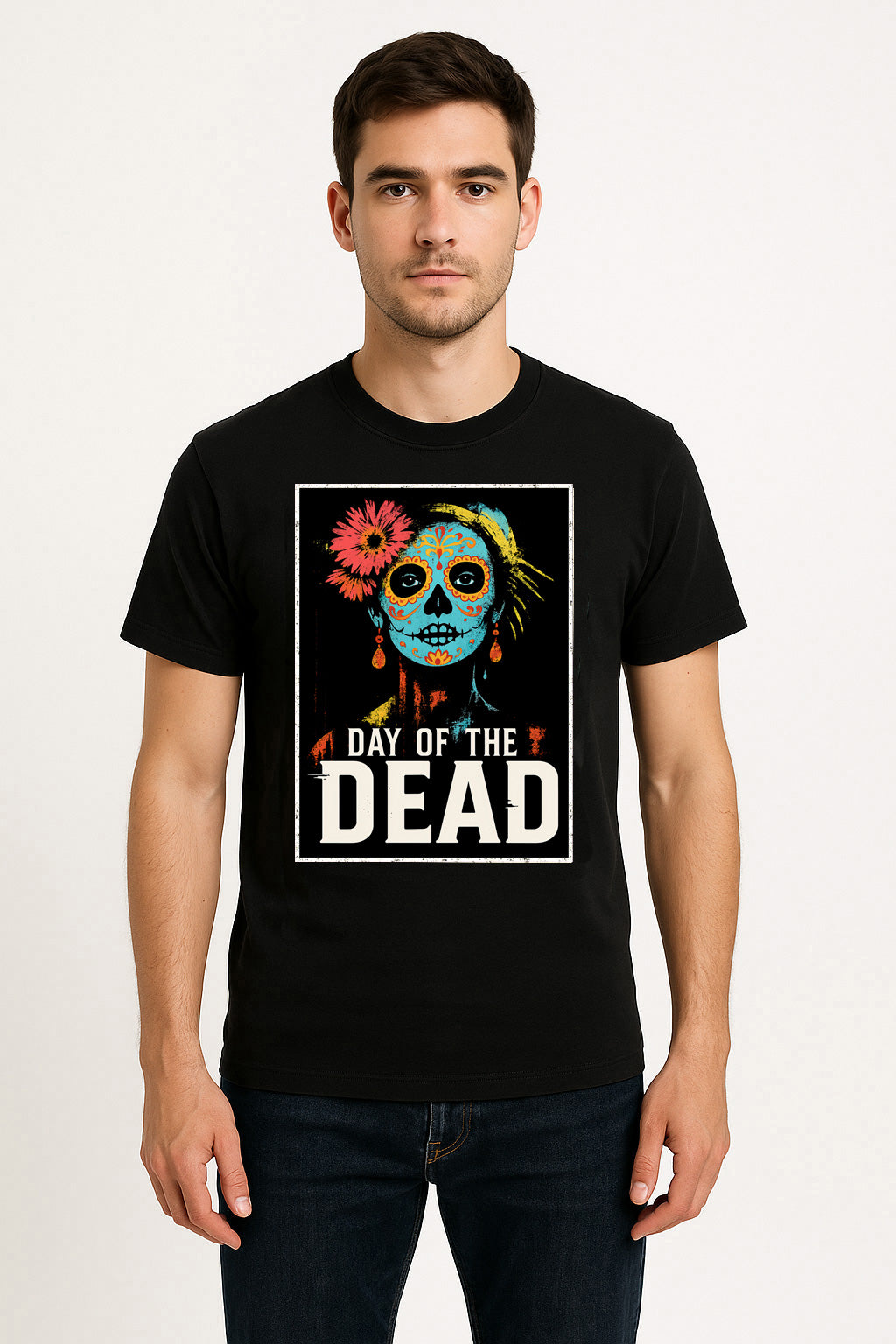 Day of the Dead Unisex T-Shirt – Calavera Sugar Skull Día de los Muertos Graphic Tee