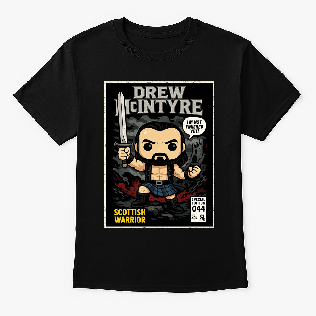 Drew McIntyre Scottish Warrior Funko Pop Comic Wrestling Unisex T-Shirt