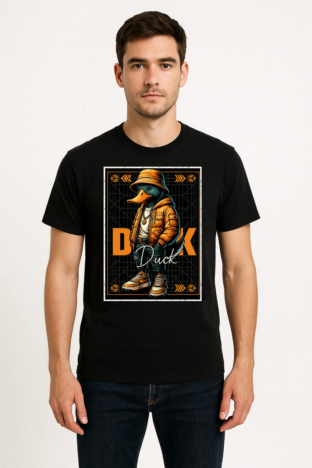 Street Duck Unisex T-Shirt Urban Hip-Hop Animal Bird Style Tee