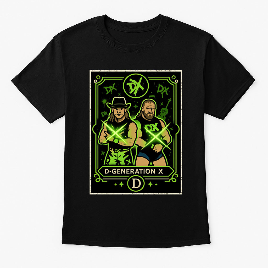 D-Generation X Retro Unisex Wrestling T-Shirt – DX Tag Team “Suck It” Attitude Era Design