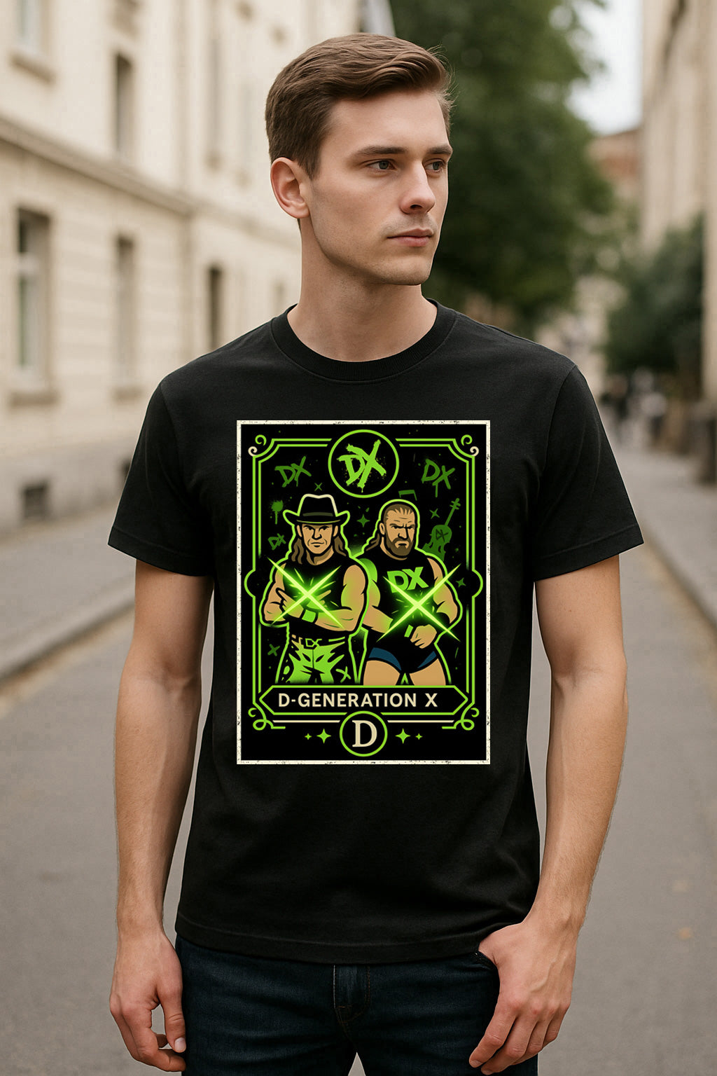 D-Generation X Retro Unisex Wrestling T-Shirt – DX Tag Team “Suck It” Attitude Era Design
