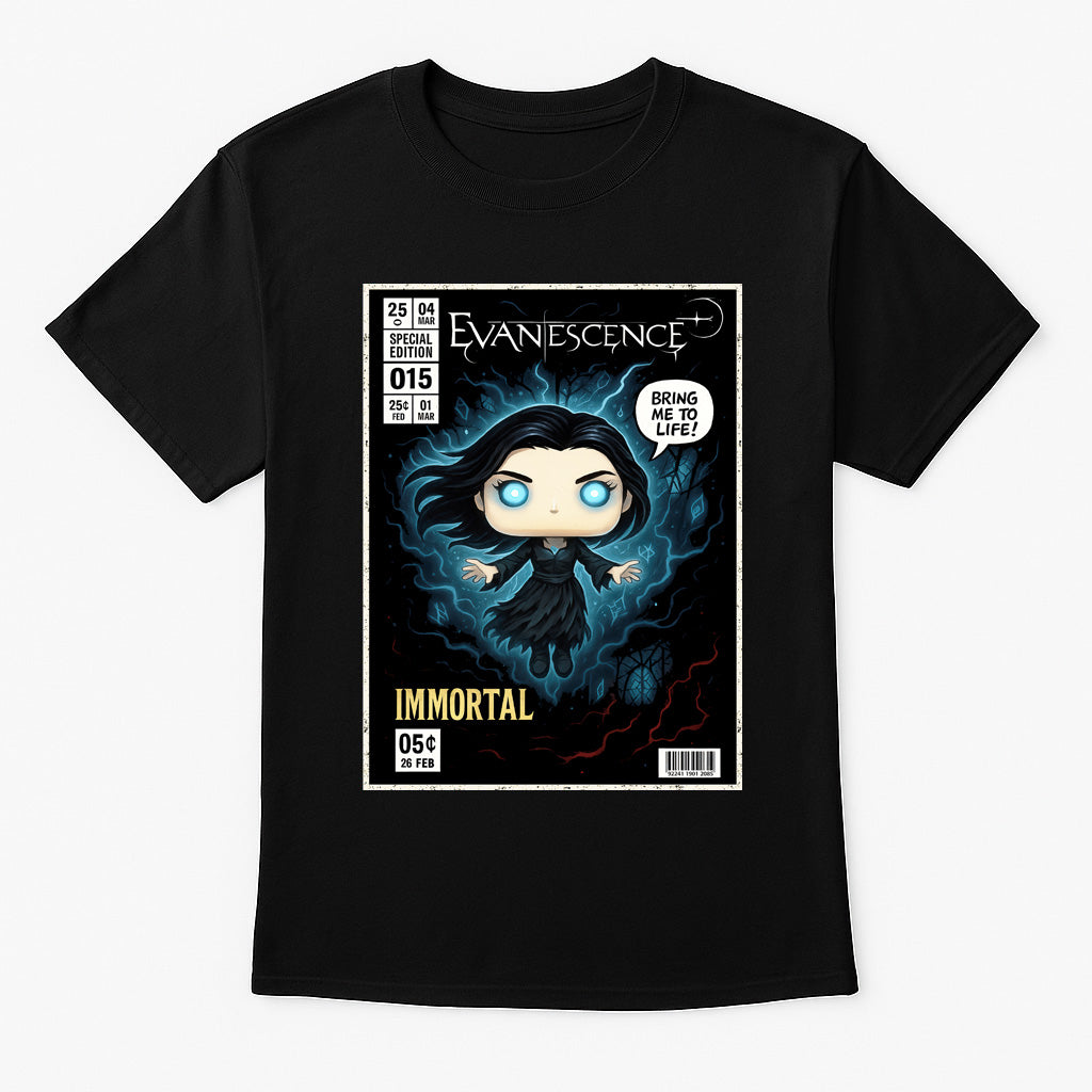 Evanescence Bring Me to Life Goth Rock Funko Pop Style Unisex T-Shirt