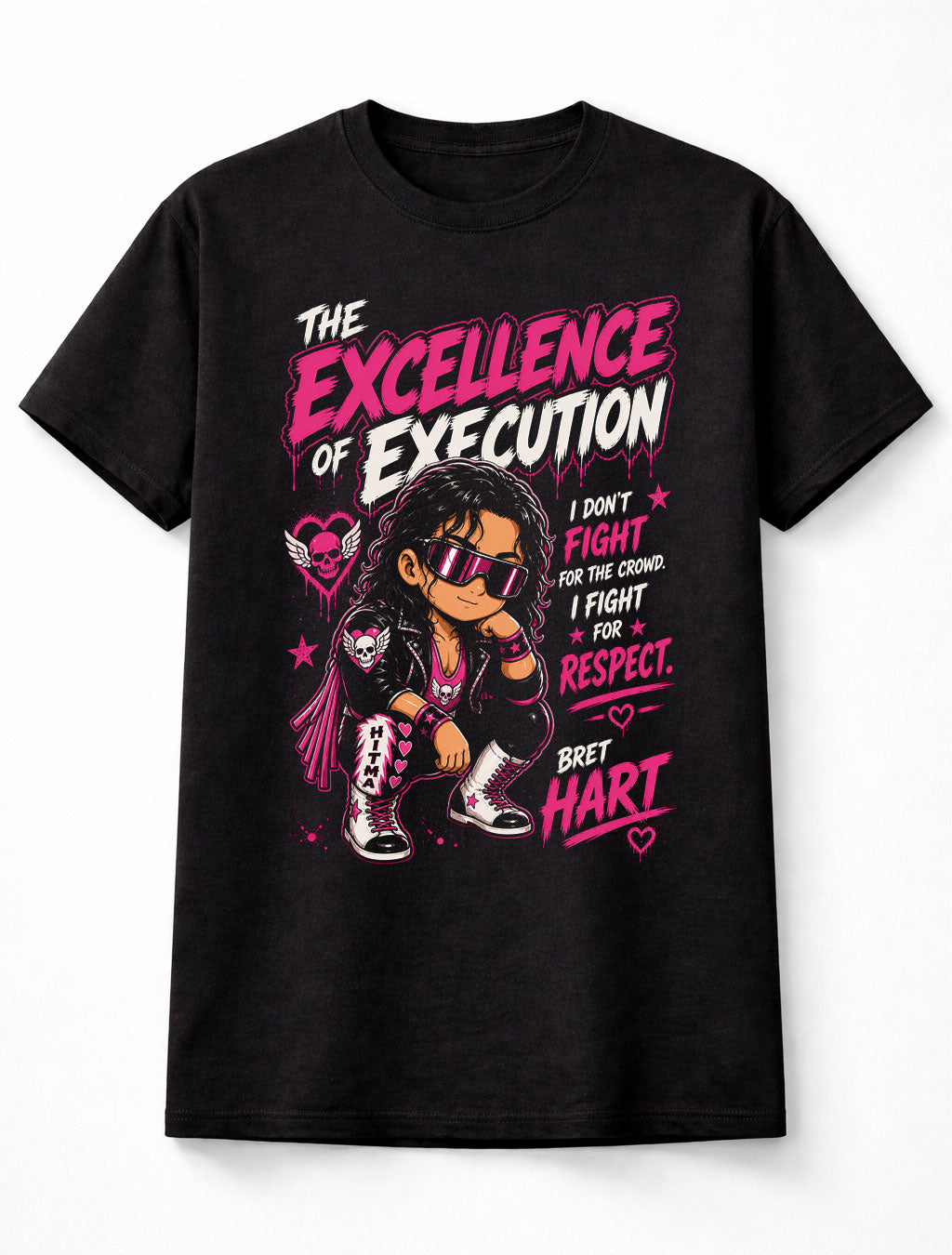 Bret Hart Excellence of Execution Wrestling Legend Unisex T-Shirt