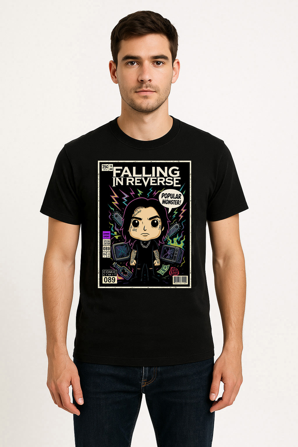 Falling In Reverse Popular Monster Post Hardcore Funko Pop Style Unisex T-Shirt