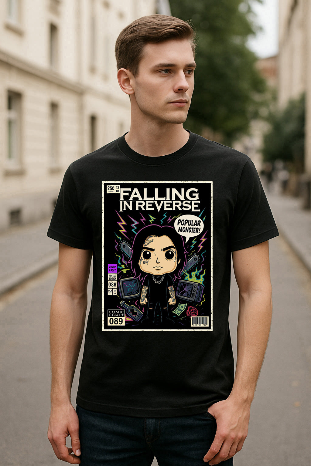 Falling In Reverse Popular Monster Post Hardcore Funko Pop Style Unisex T-Shirt